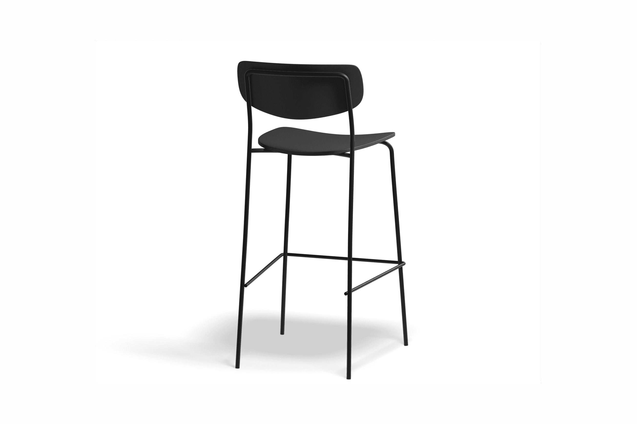 Rylie Stool - Black Stained Ash Seat and Backrest
