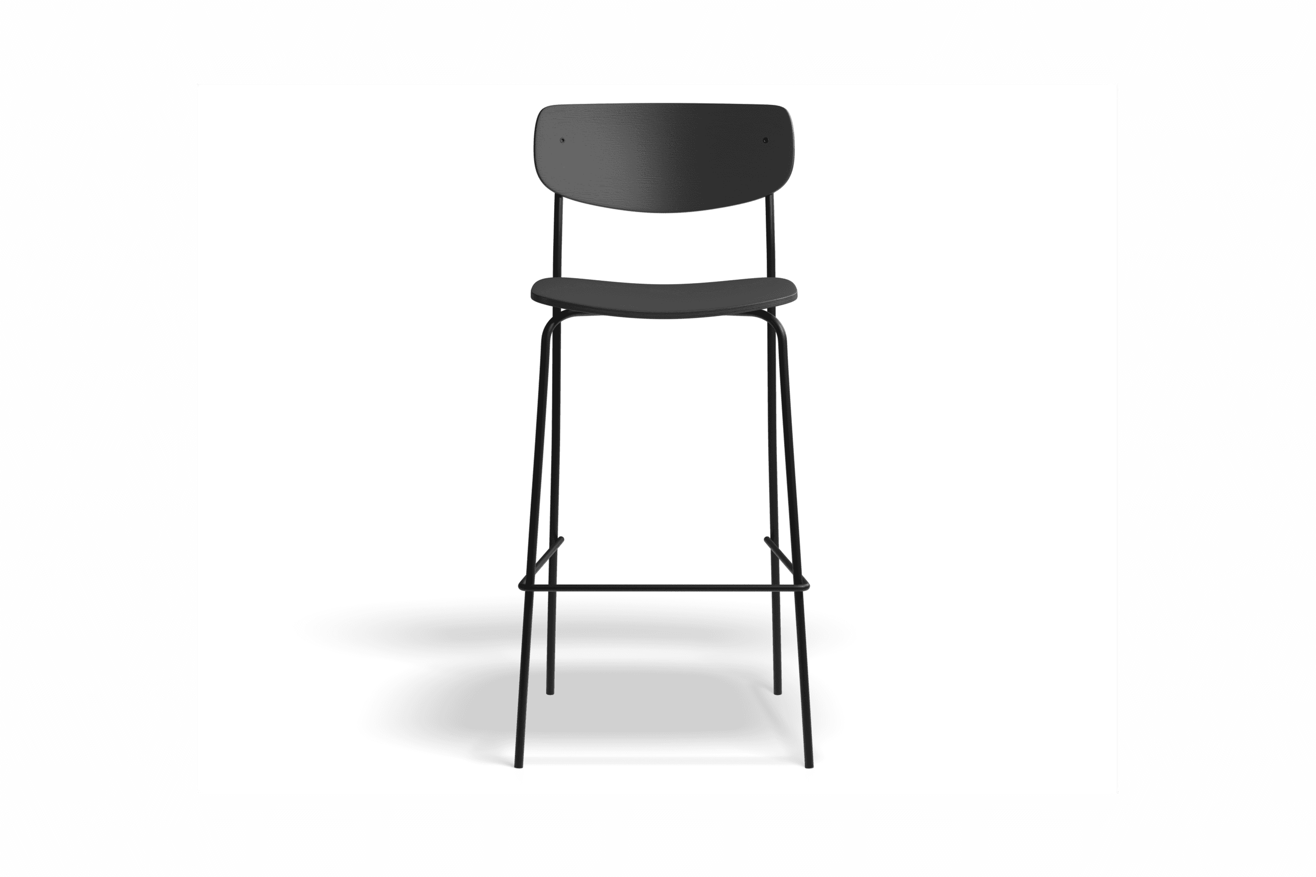 Rylie Stool - Black Stained Ash Seat and Backrest