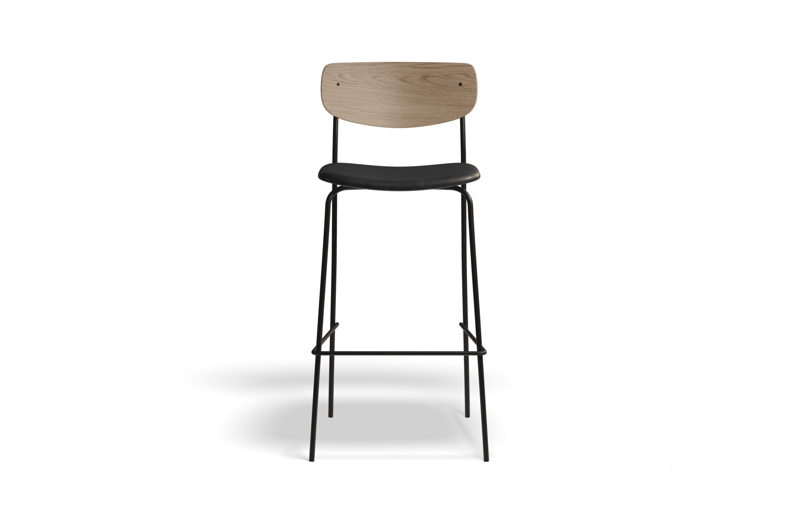 Rylie Stool Natural with Vegan Leather Seat