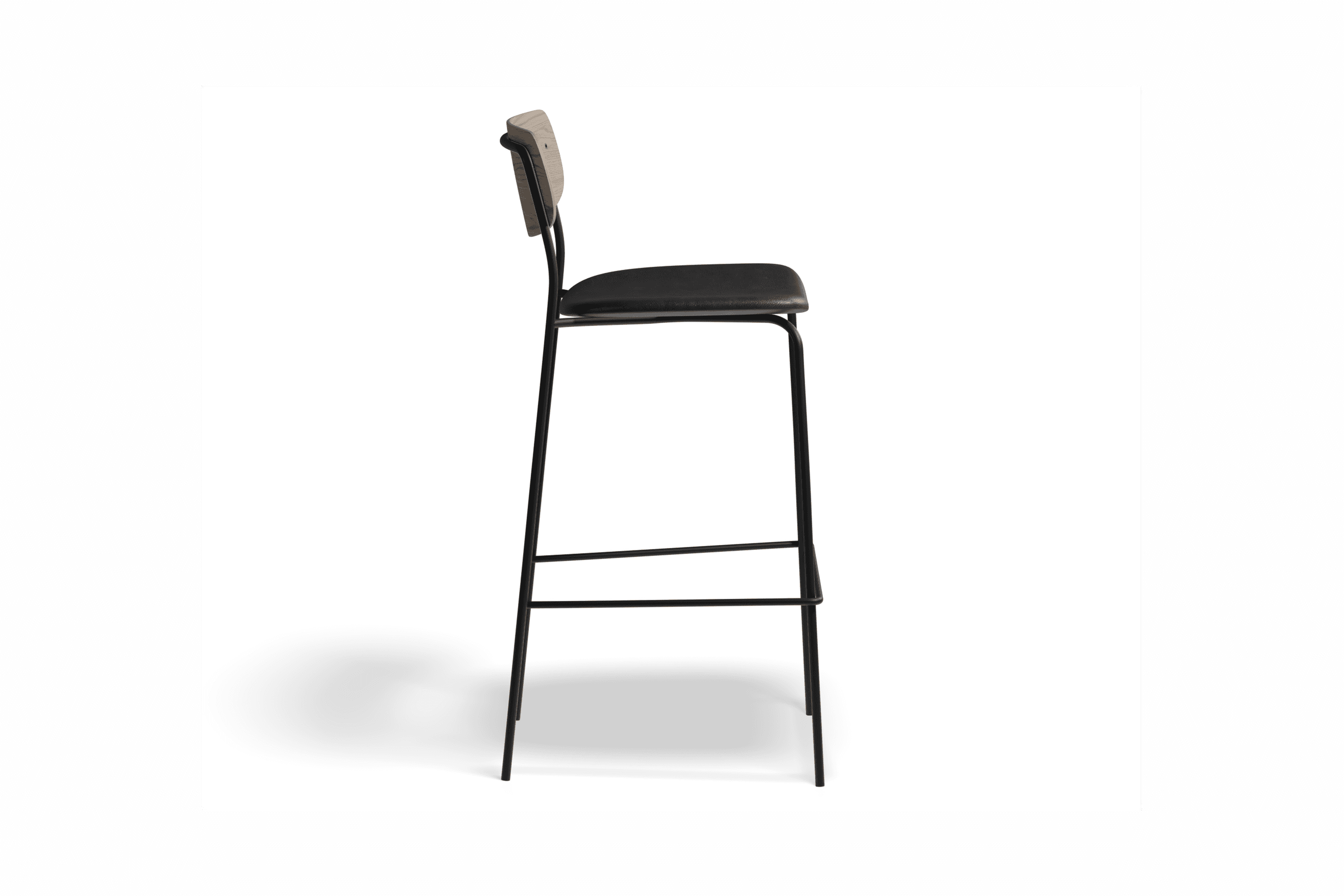 Rylie Stool Natural with Vegan Leather Seat
