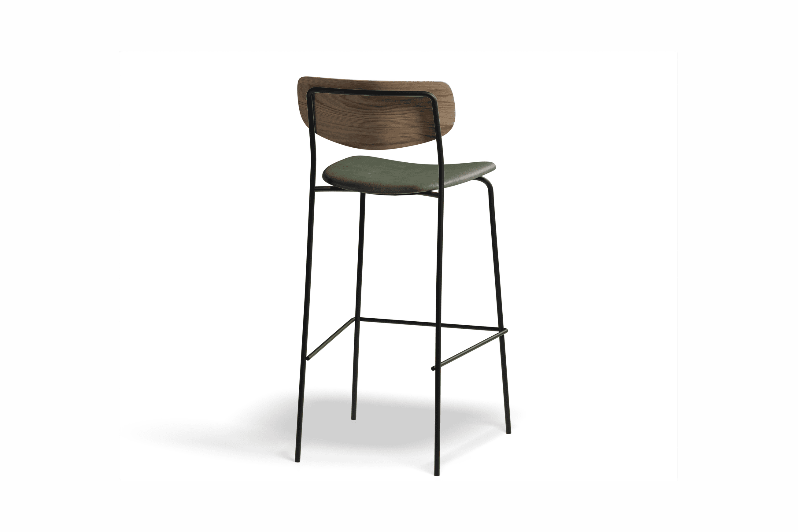 Rylie Stool Natural with Vegan Leather Seat
