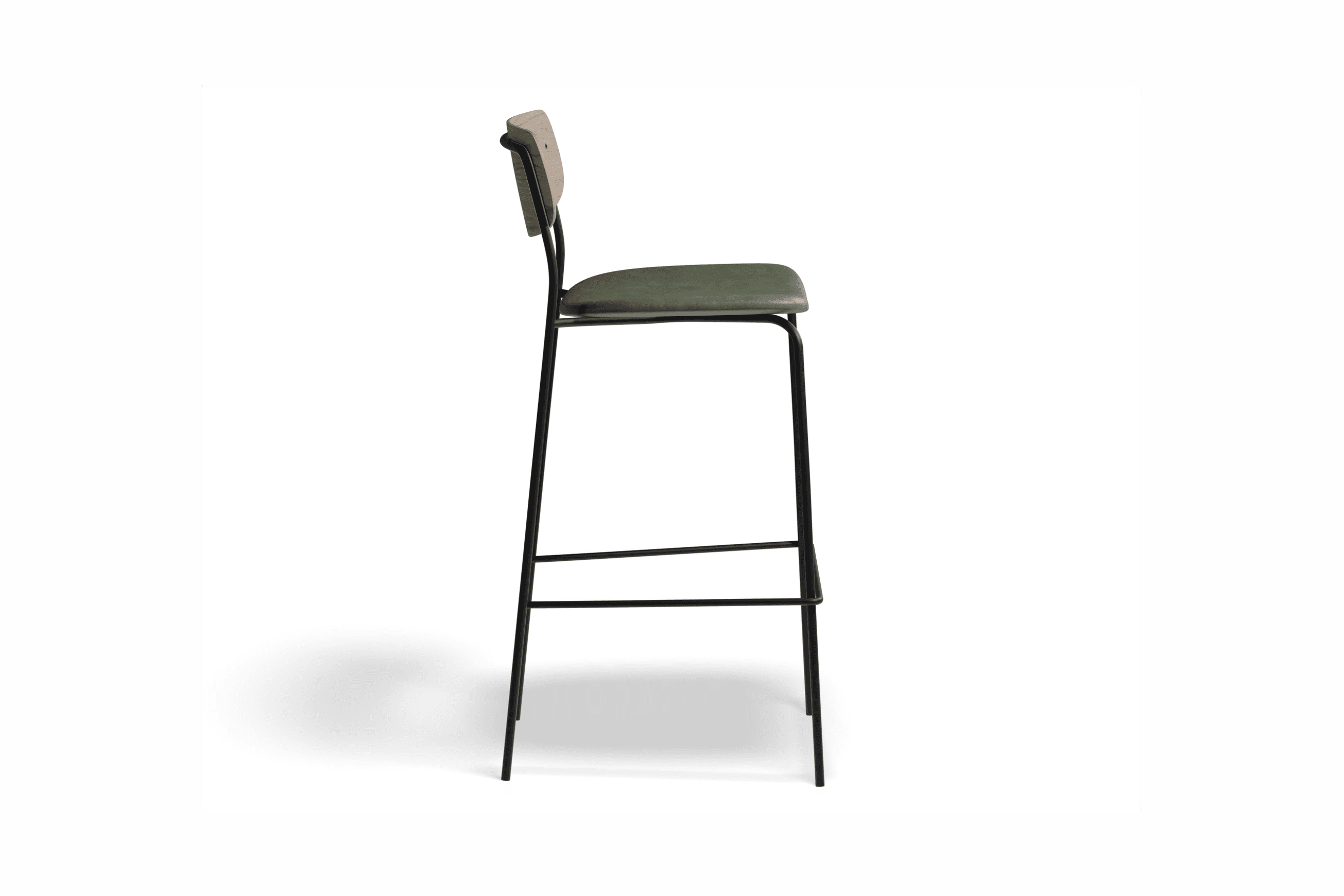 Rylie Stool Natural with Vegan Leather Seat