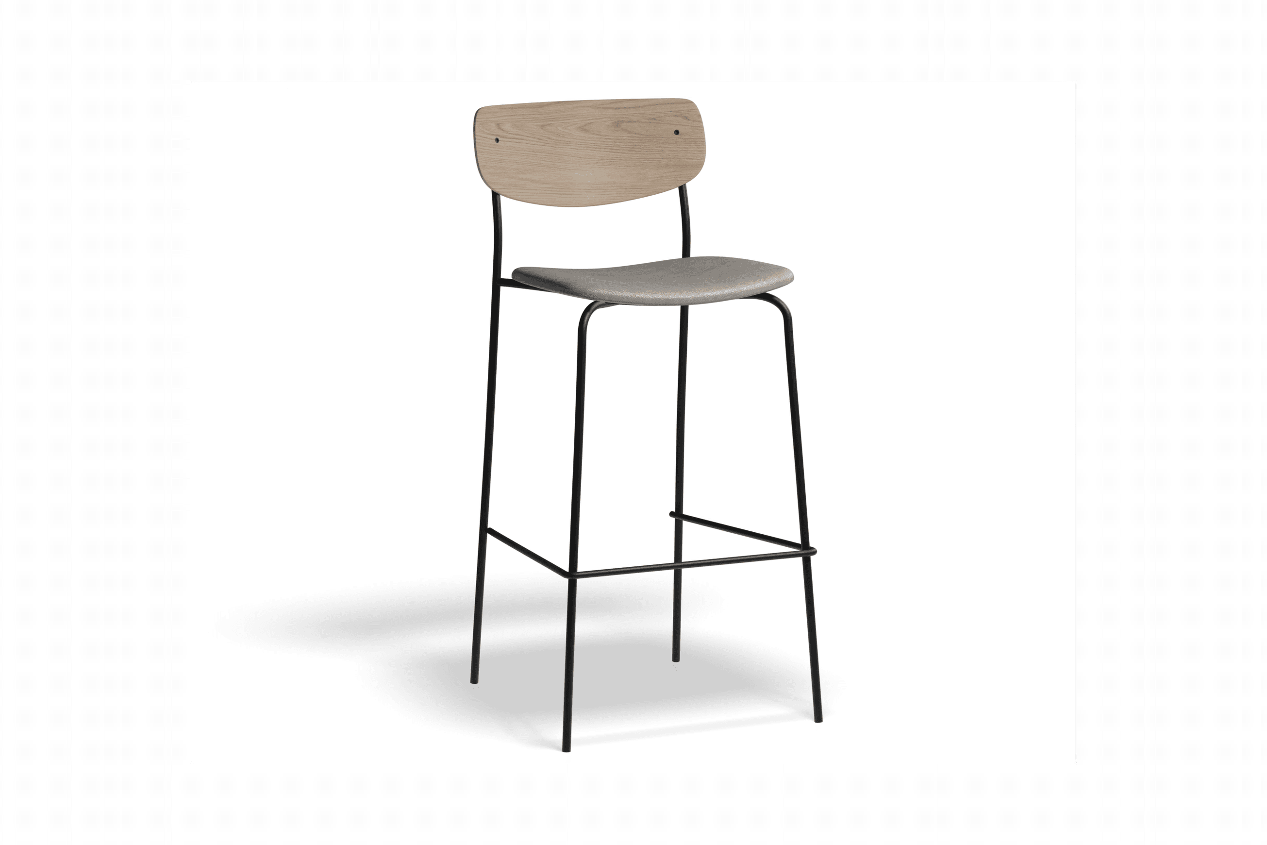 Rylie Stool Natural with Vegan Leather Seat