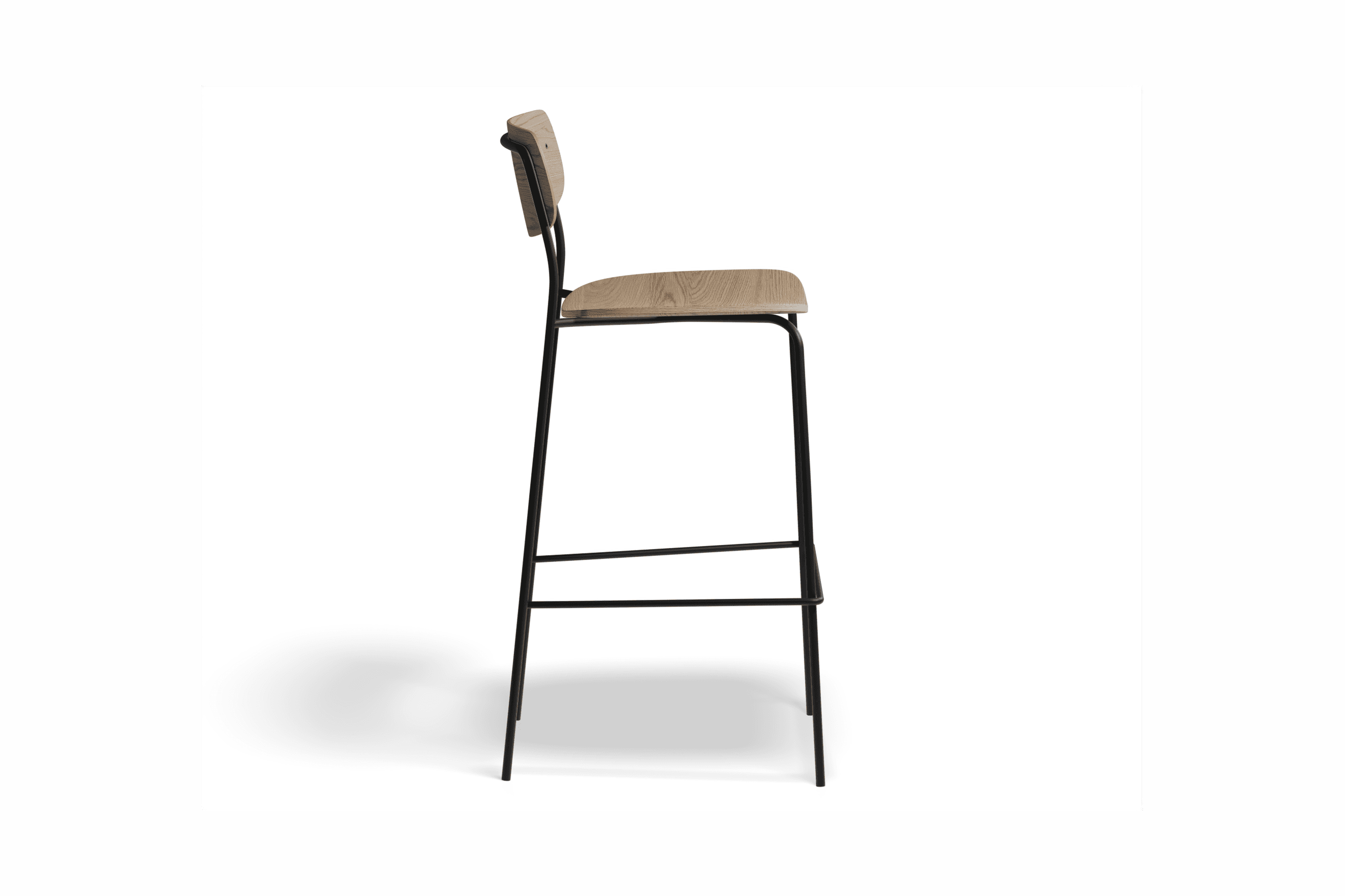 Rylie Stool - Natural Ash Seat and Backrest