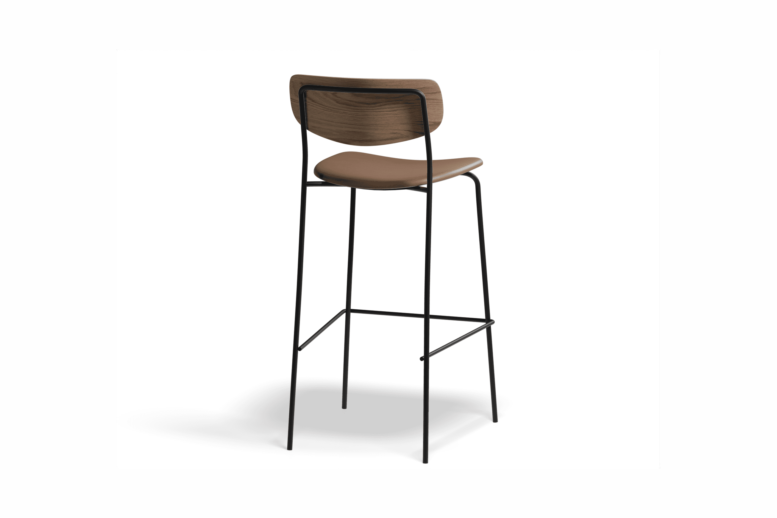 Rylie Stool Natural with Vegan Leather Seat