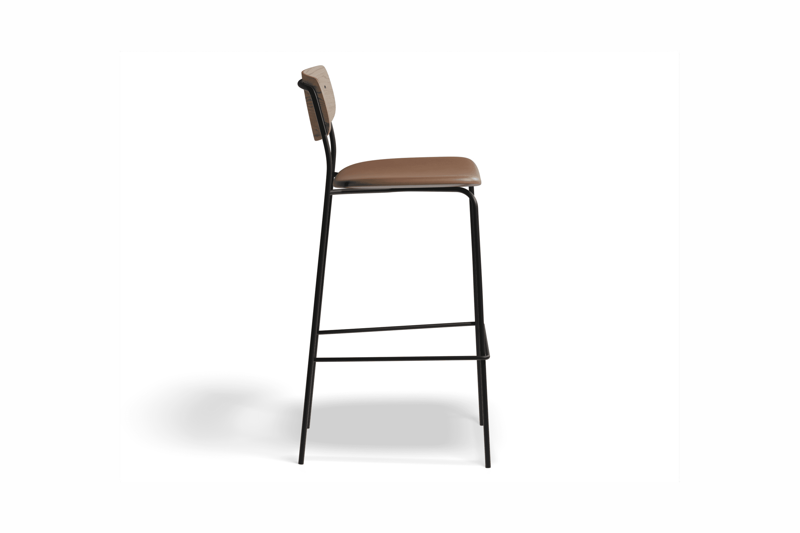 Rylie Stool Natural with Vegan Leather Seat