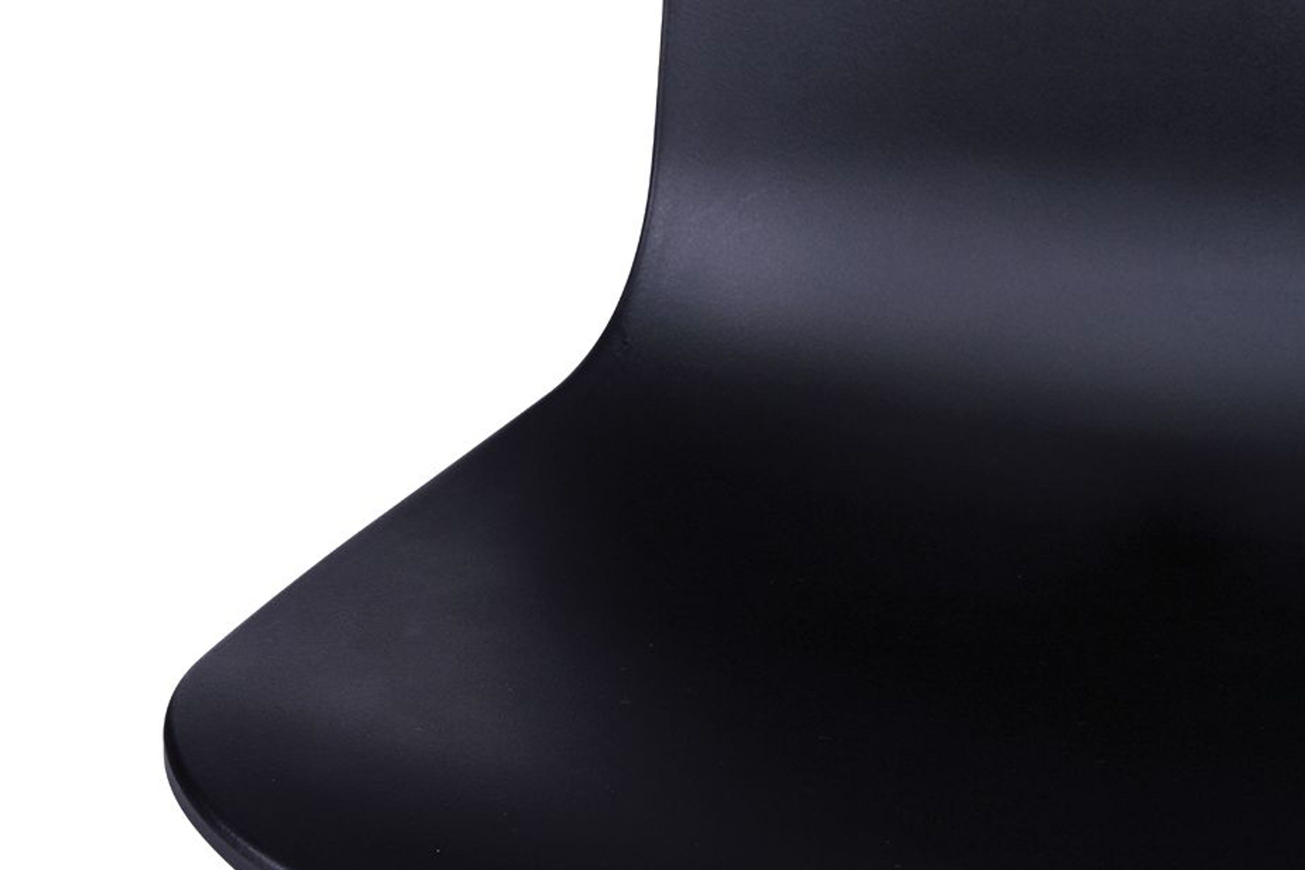 Ara Stool - Black - Black Shell - Bar Bench Seat Height 74cm - Black Seat - Black Ash legs