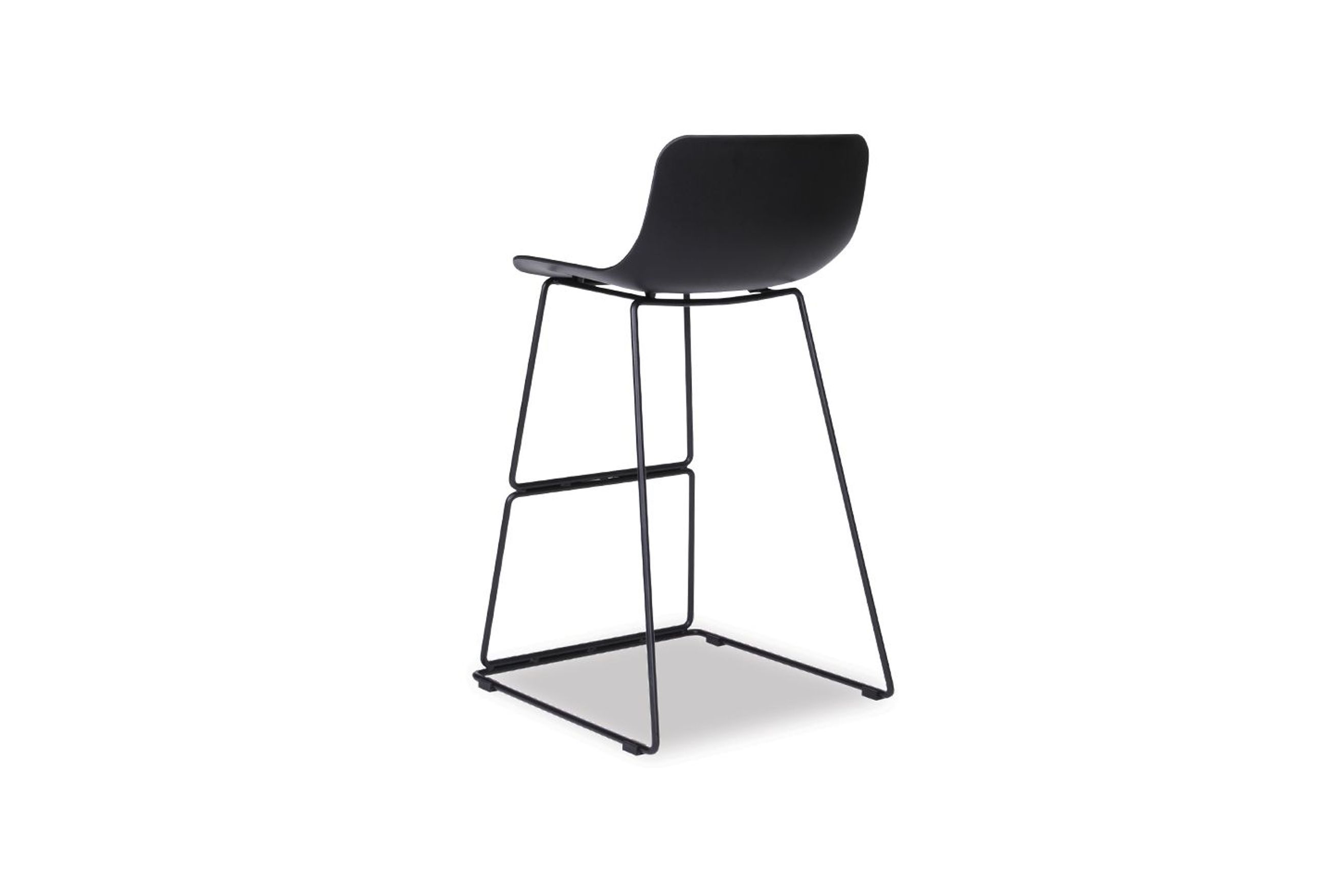 Umbria Stool -  Black Shell  - 66cm Kitchen Bench Height