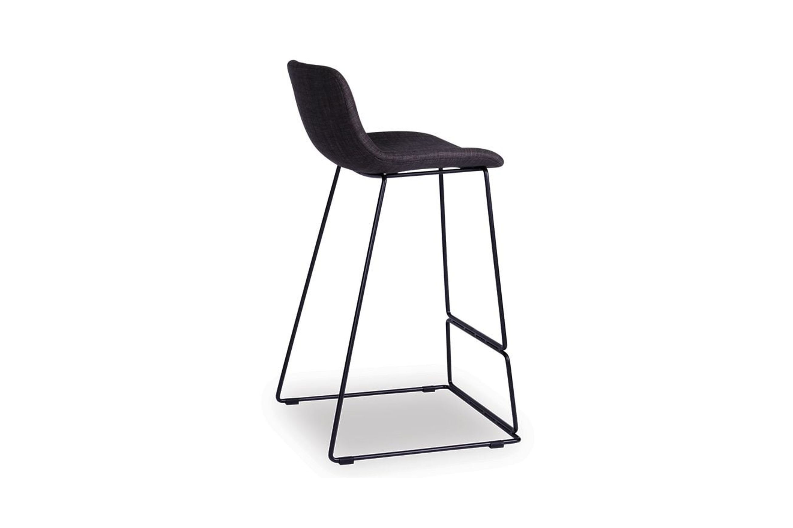 Umbria Stool - Charcoal fabric - 77cm Commercial Bar Height