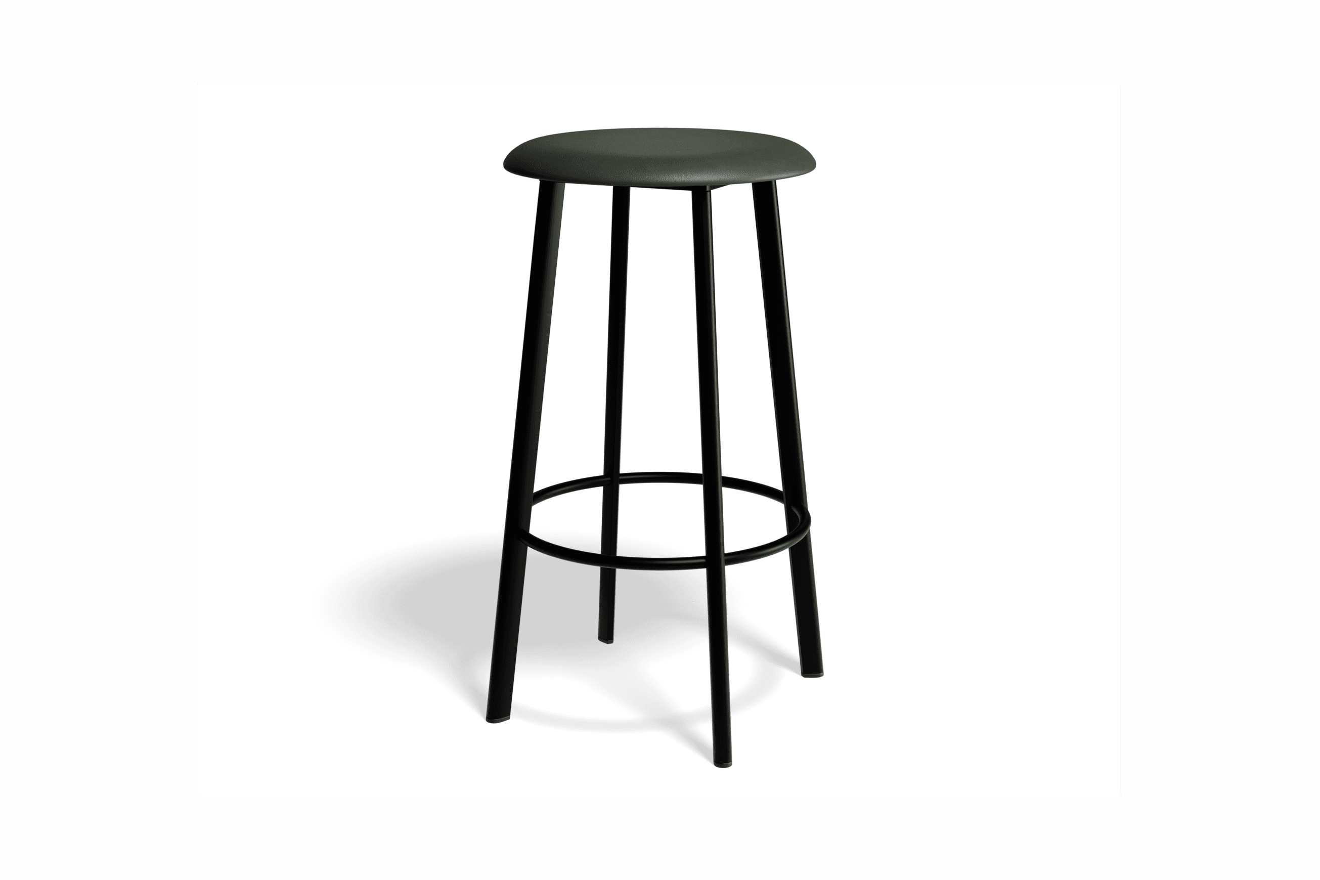 Atlas Bar Stool - Black with PU Pad Option