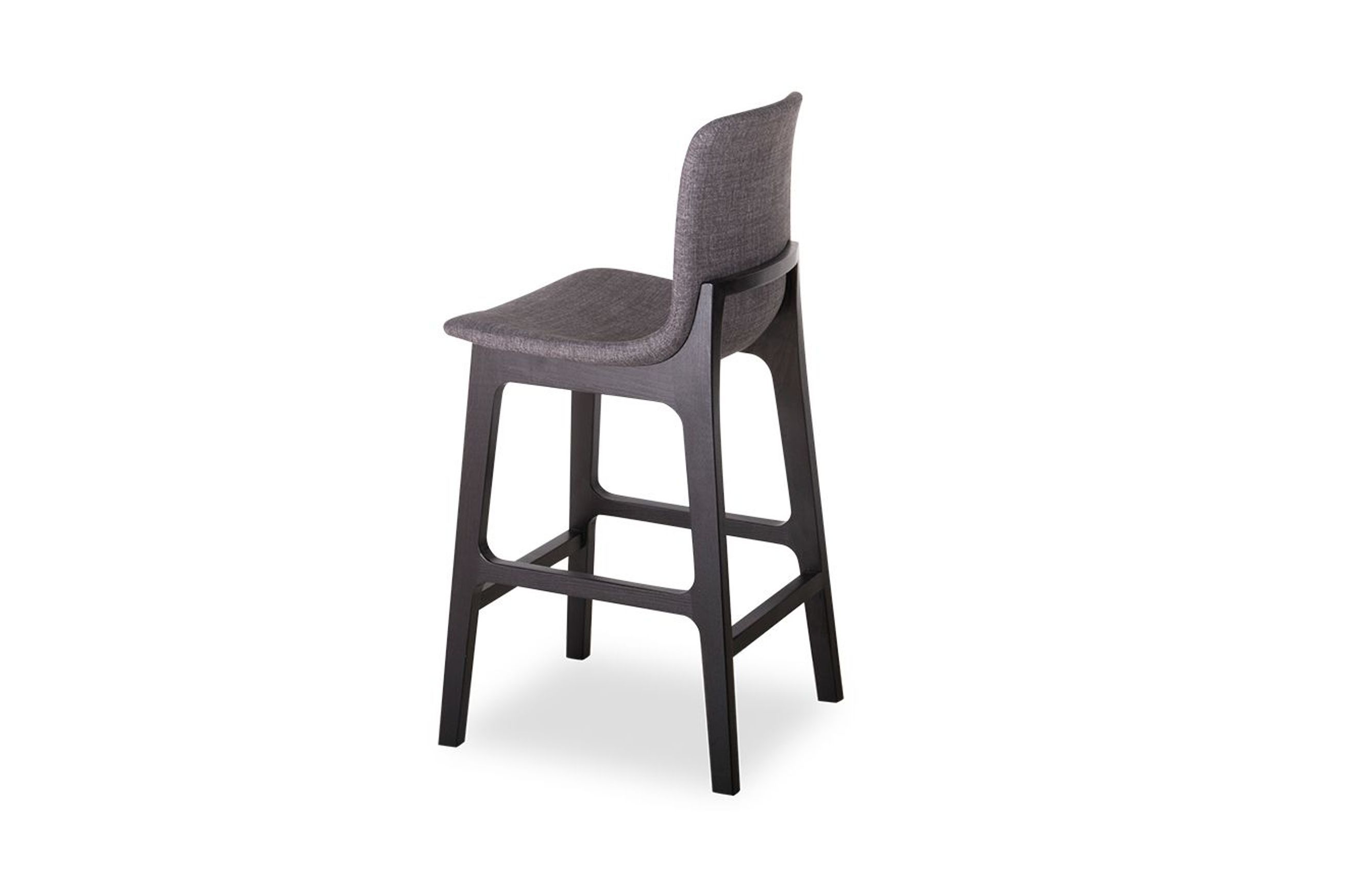 Ara Stool - Black - Charcoal Fabric - 66cm Kitchen Seat height