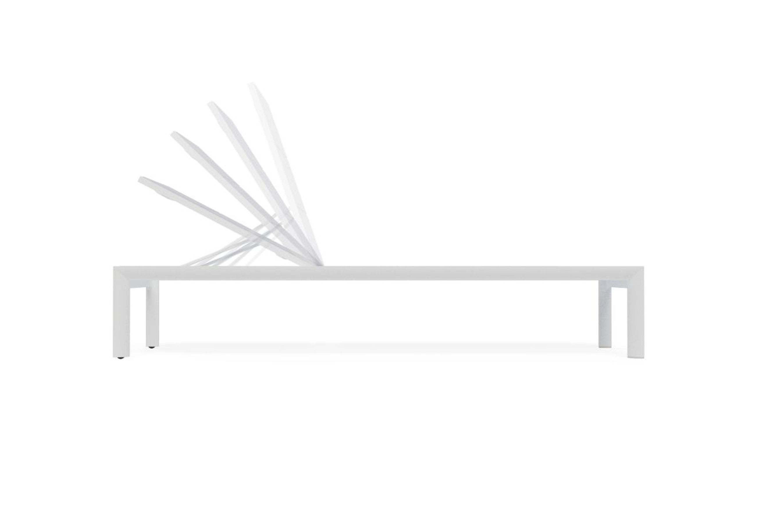 Alvor Sun Lounge - White - Light Grey Mesh