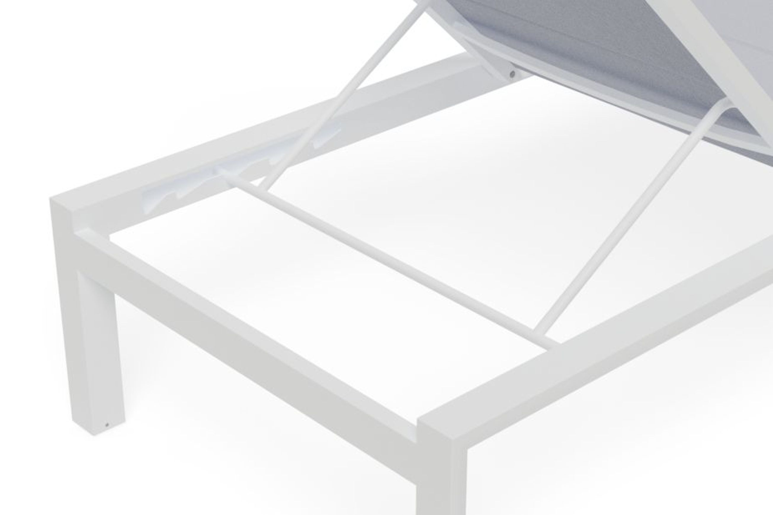 Alvor Sun Lounge - White - Light Grey Mesh
