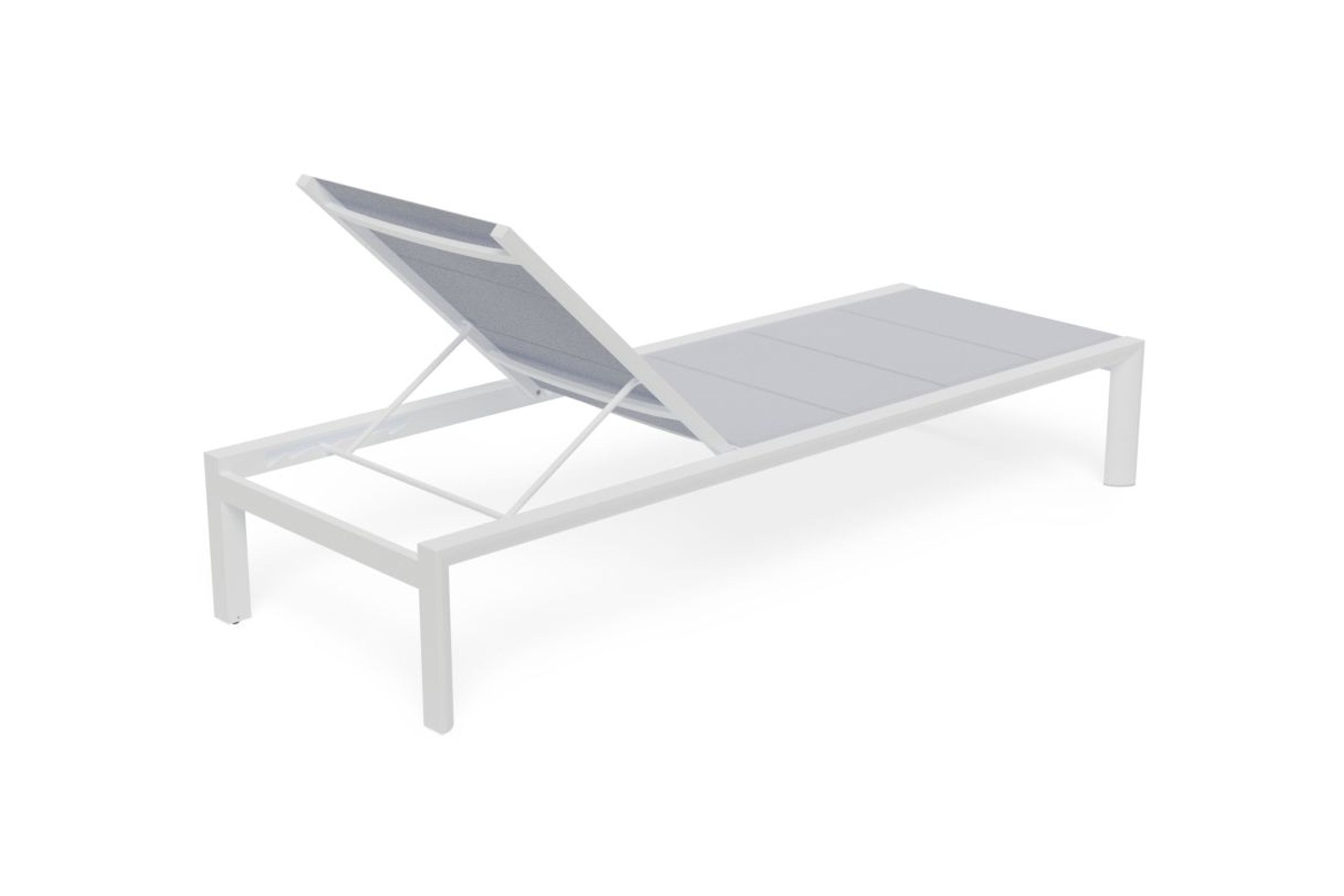 Alvor Sun Lounge - White - Light Grey Mesh