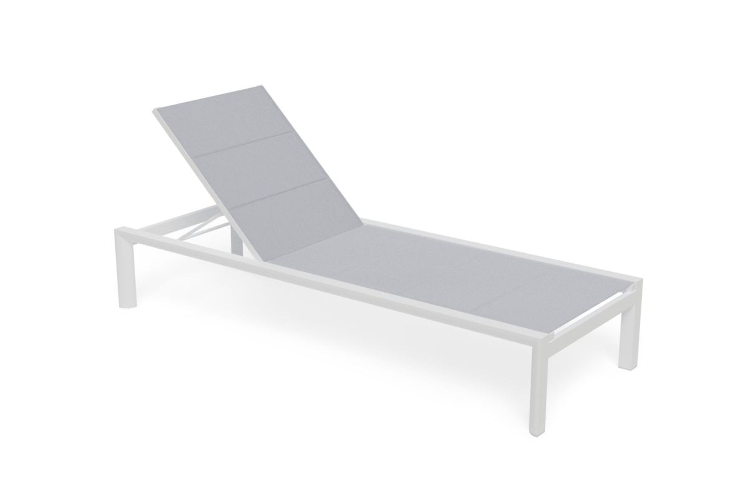 Alvor Sun Lounge - White - Light Grey Mesh