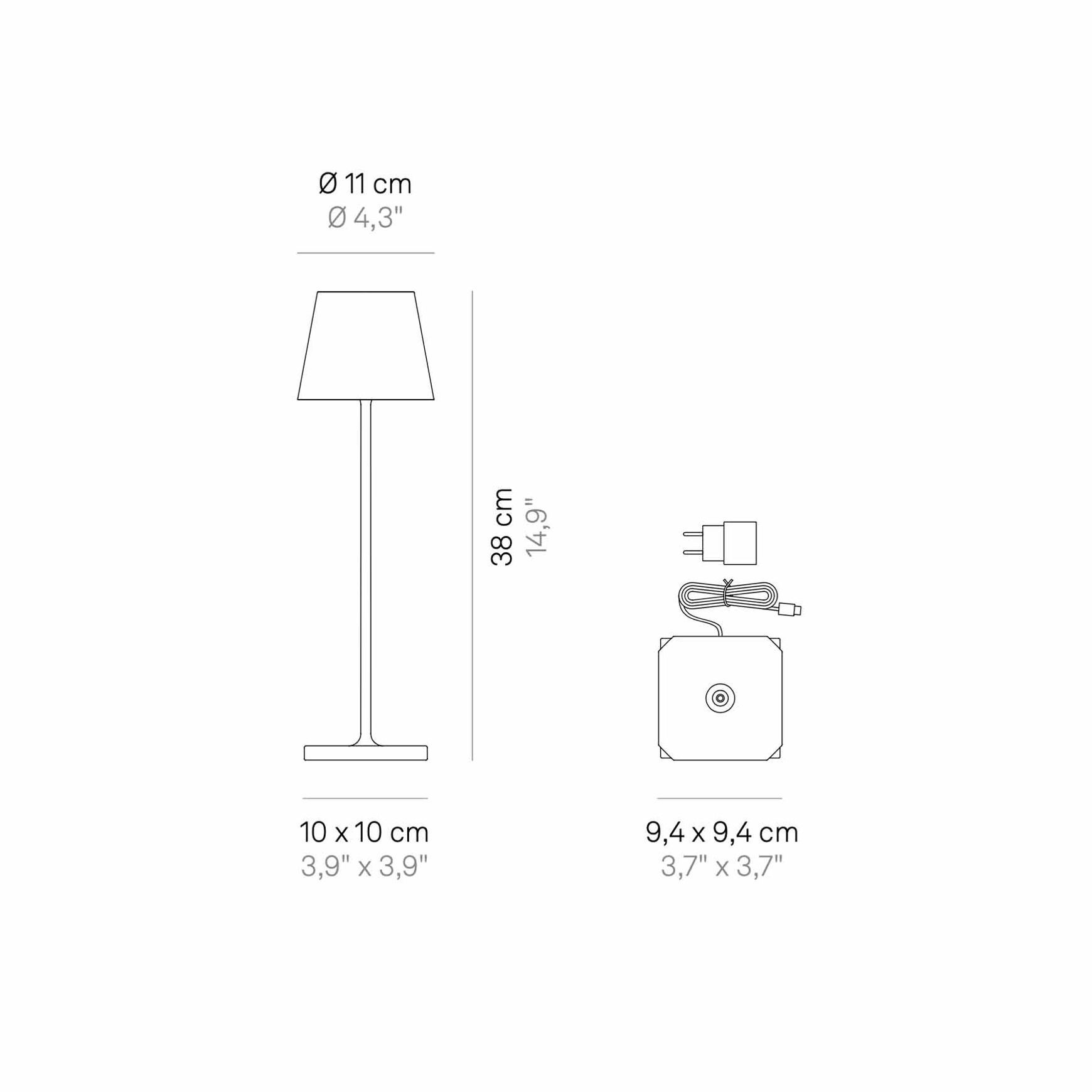 Poldina Metallic Table Lamp