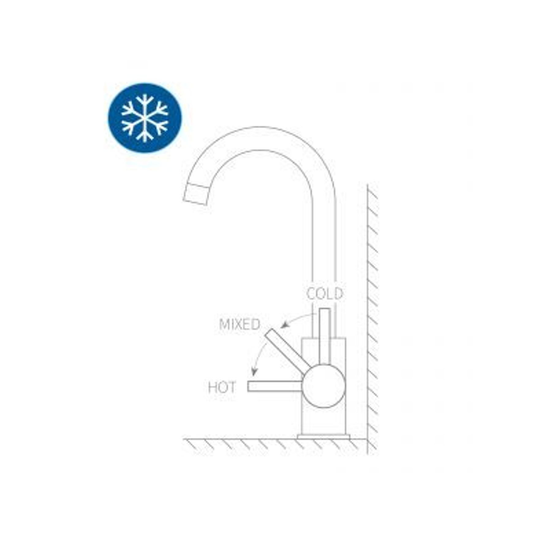 Stainless Gooseneck Pull Out Sink Mixer with Cold Start