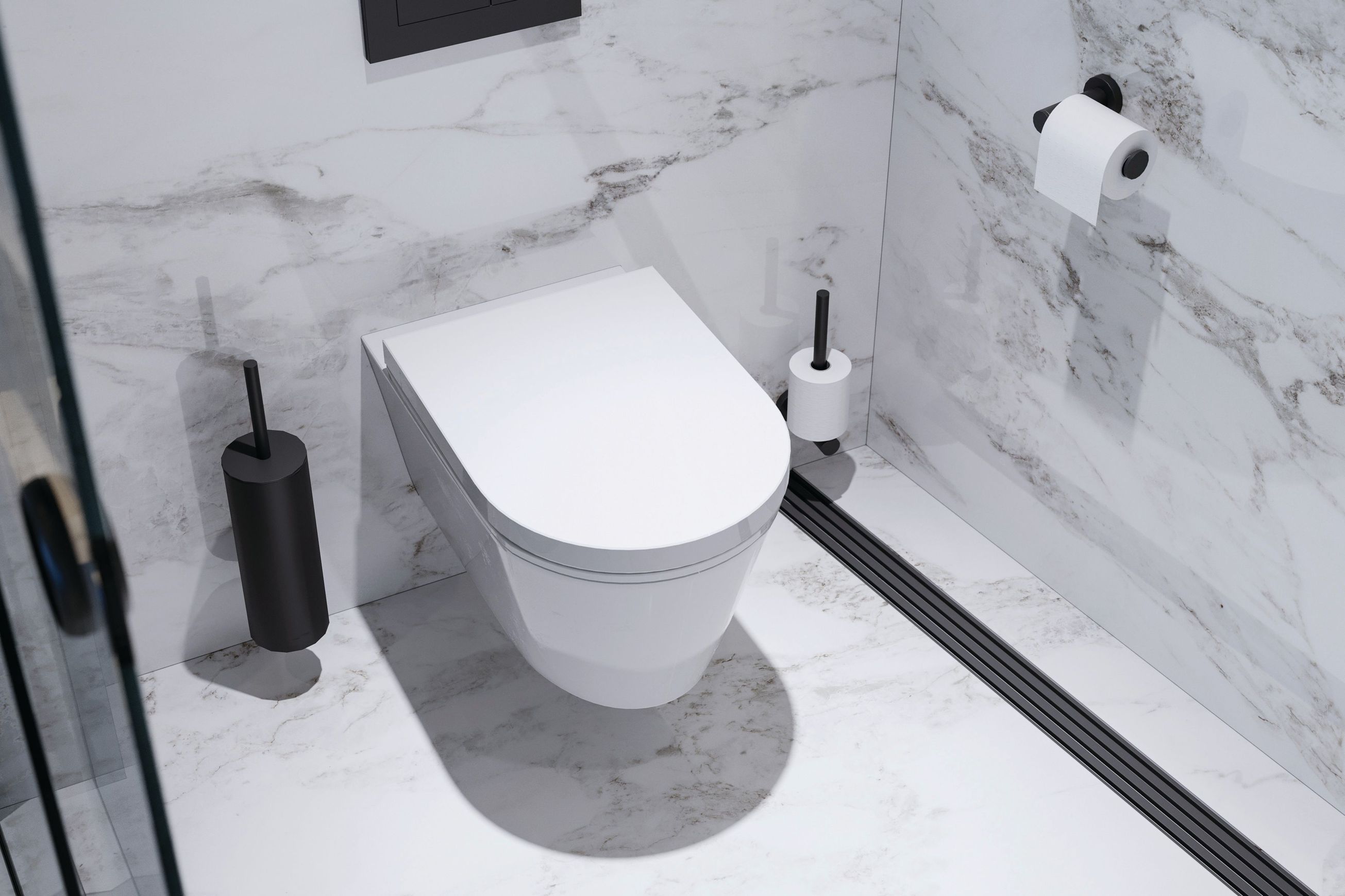 Toilet Brush + Holder Wall Mounted