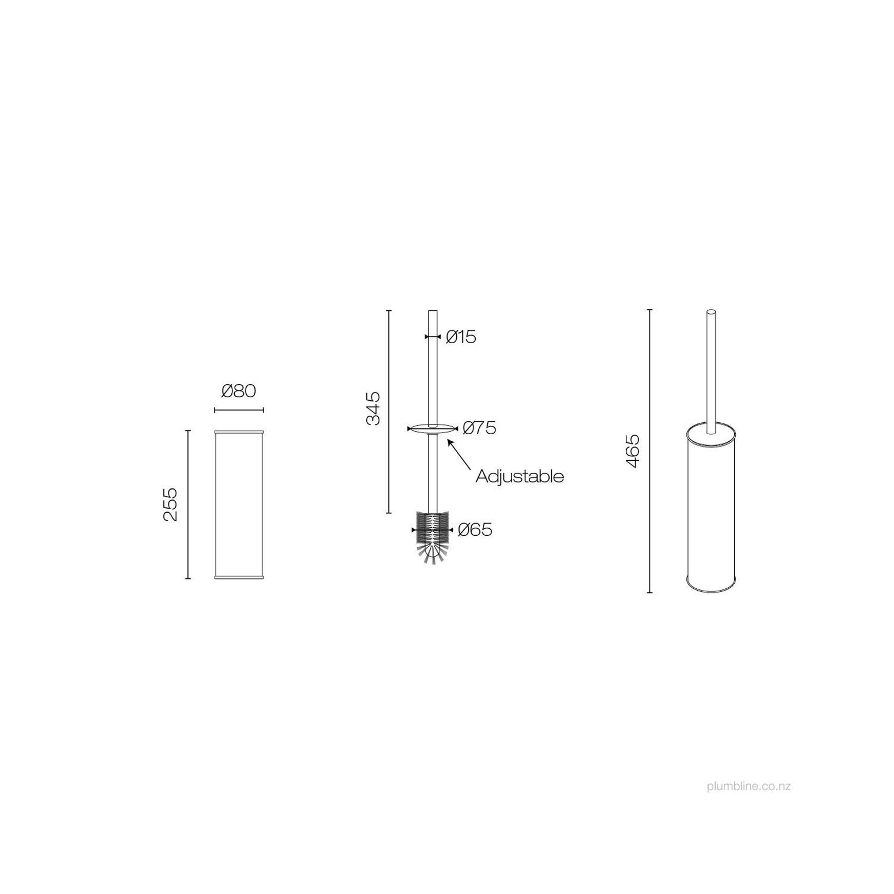 Tube Toilet Brush And Holder
