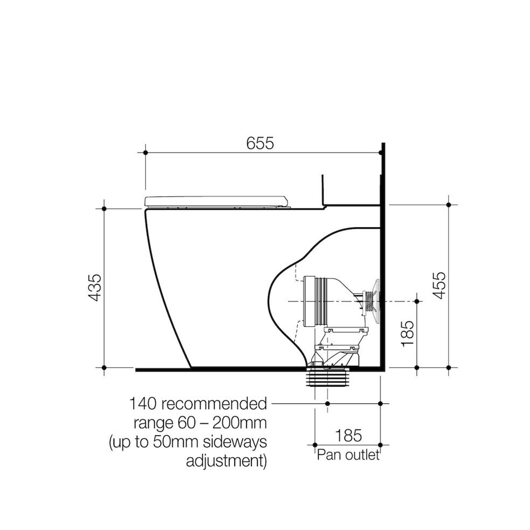 Urbane II CleanFlush Wall Faced Close Coupled Pan