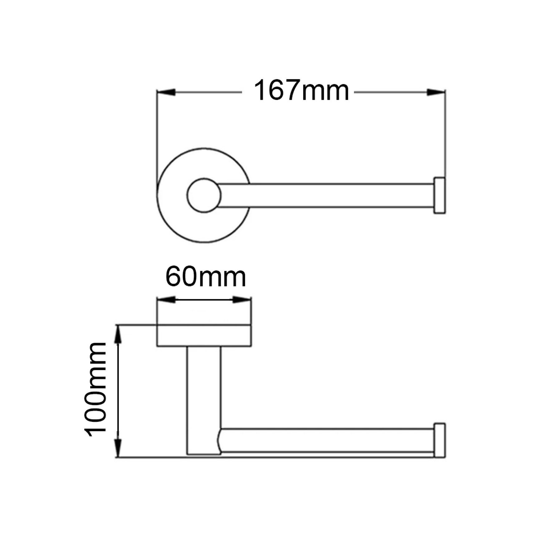 Lucid Pin Toilet Paper Holder Light Brushed Brass