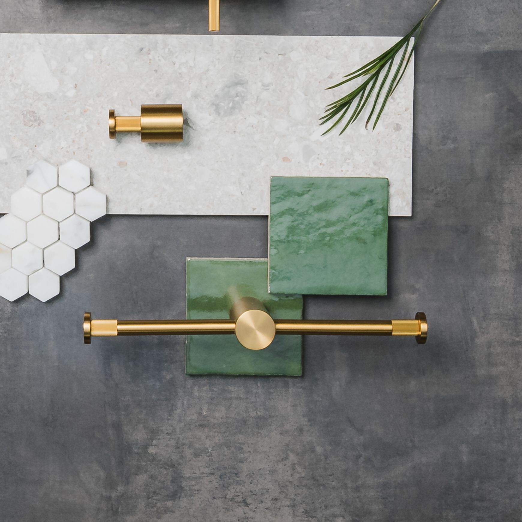 Caddence Double Toilet Paper Holder Brushed Brass