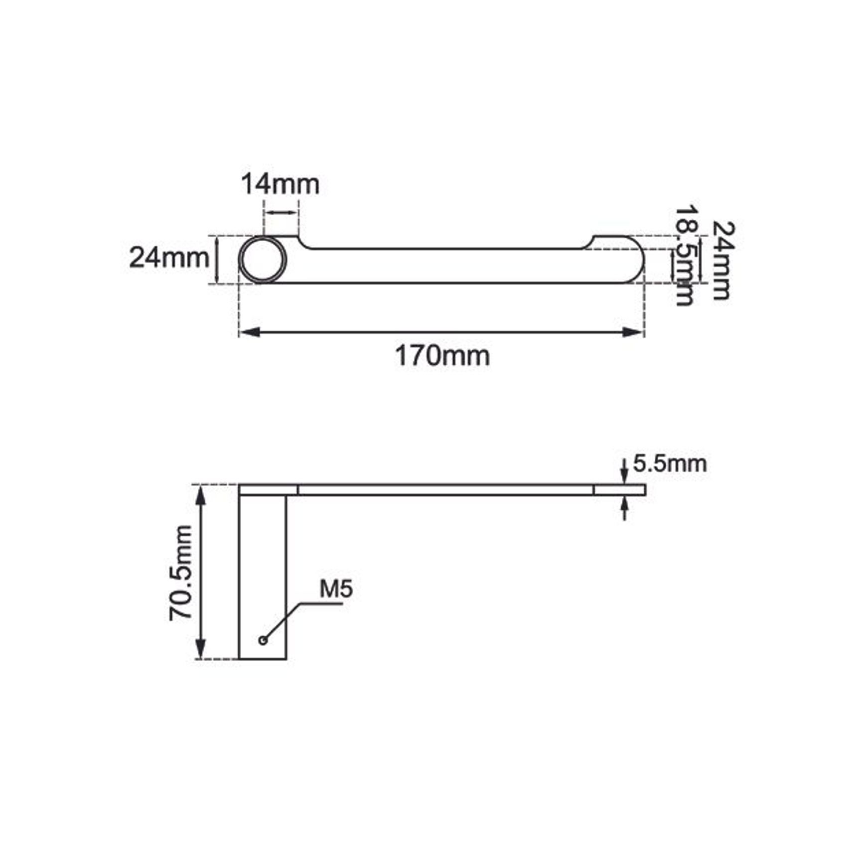 Rushy Toilet Roll Holder Gun Metal Grey