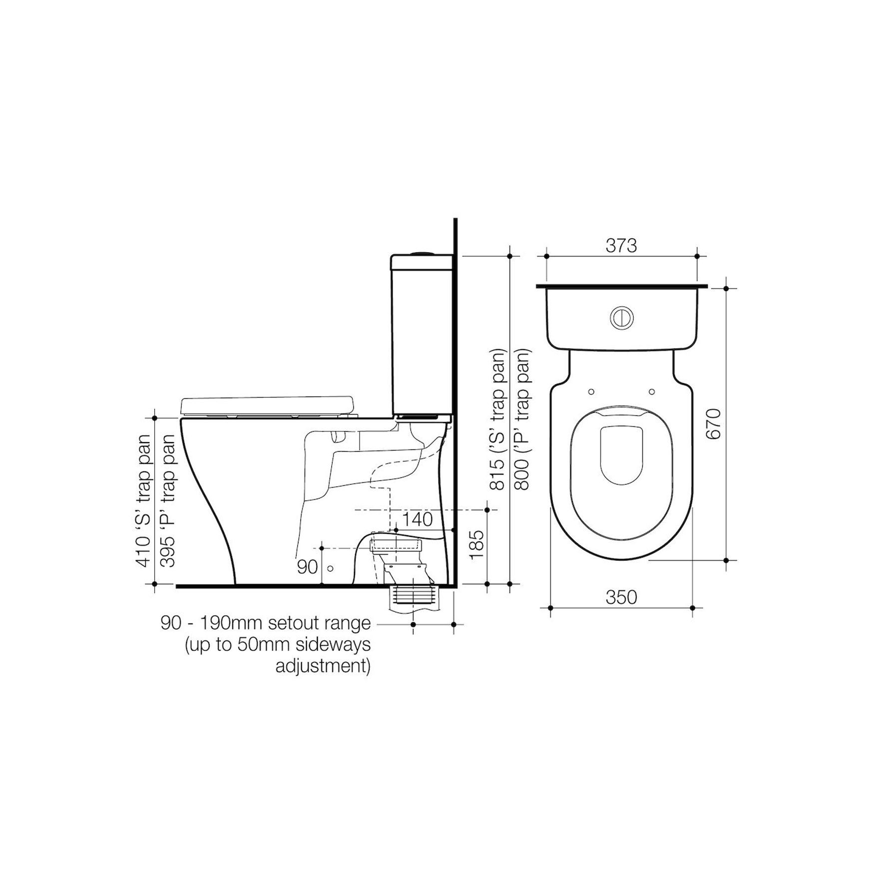 Luna Cleanflush Closed Coupled Toilet Suite