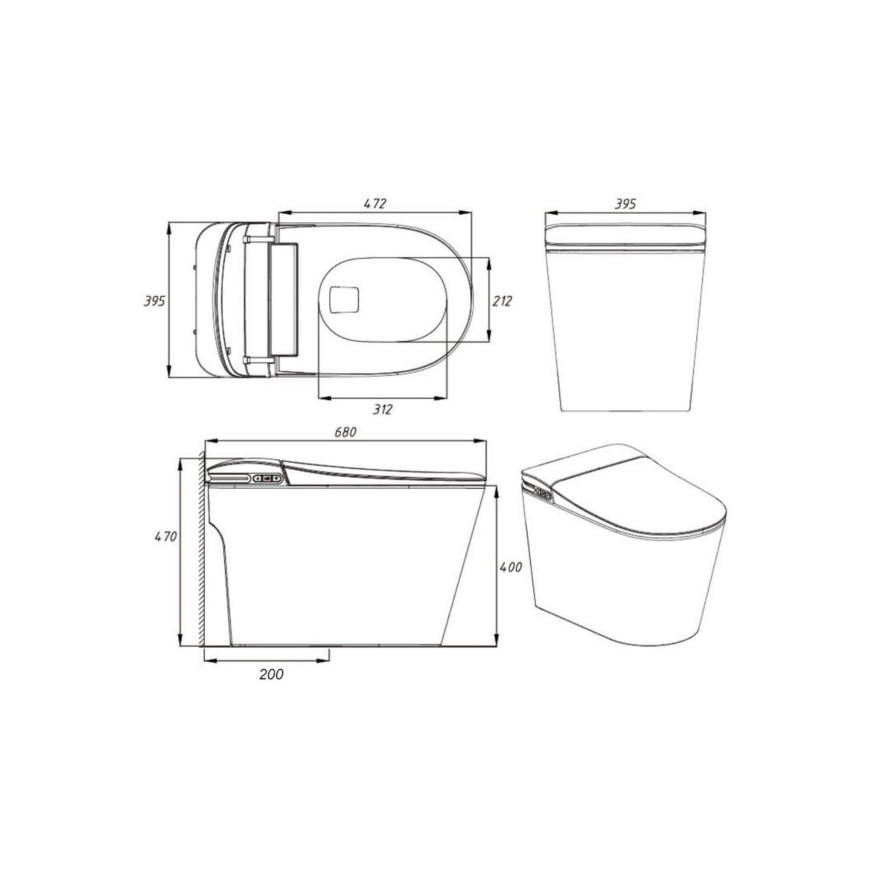 Smart Toilet Matte Grey