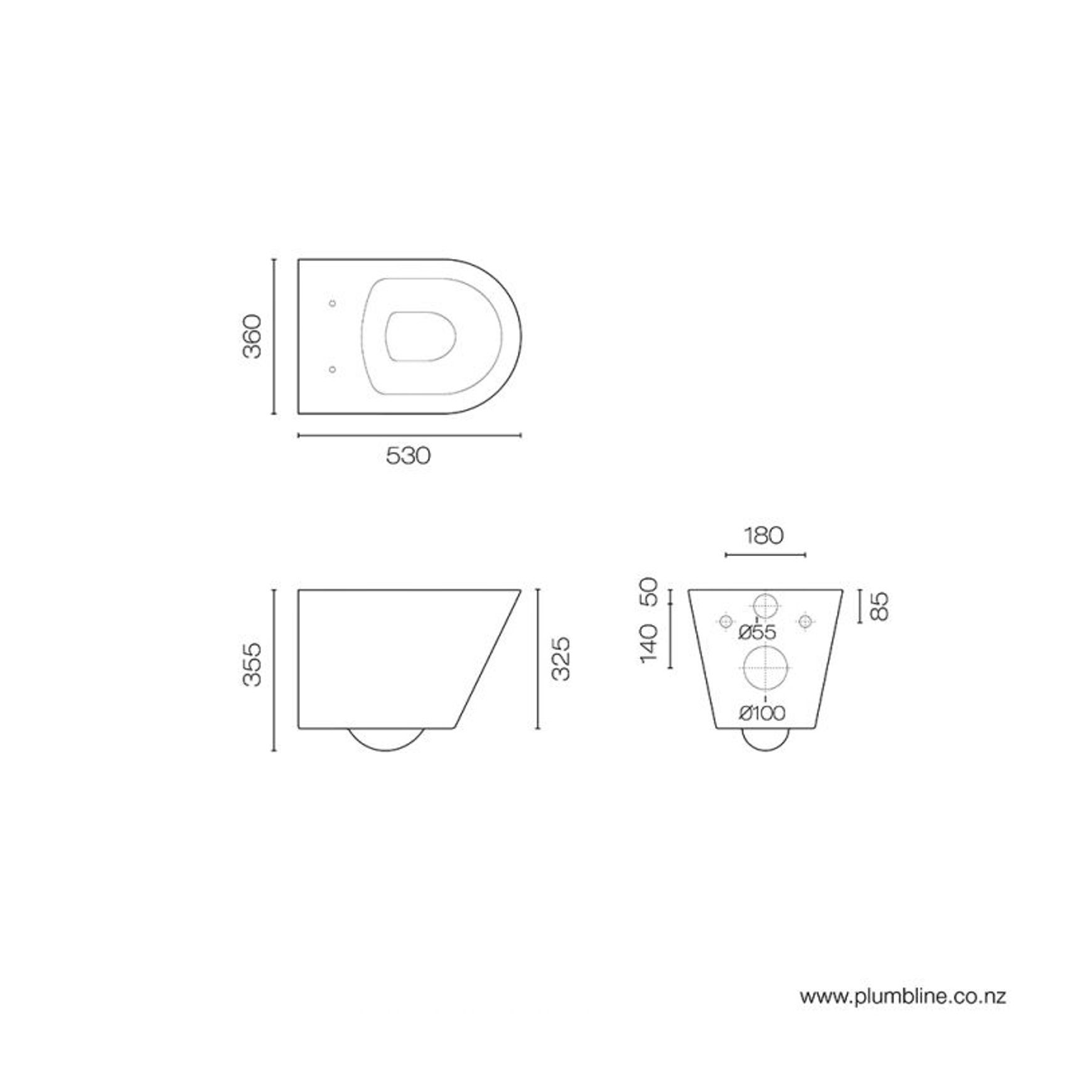 Evo Wall Hung Toilet Standard Seat