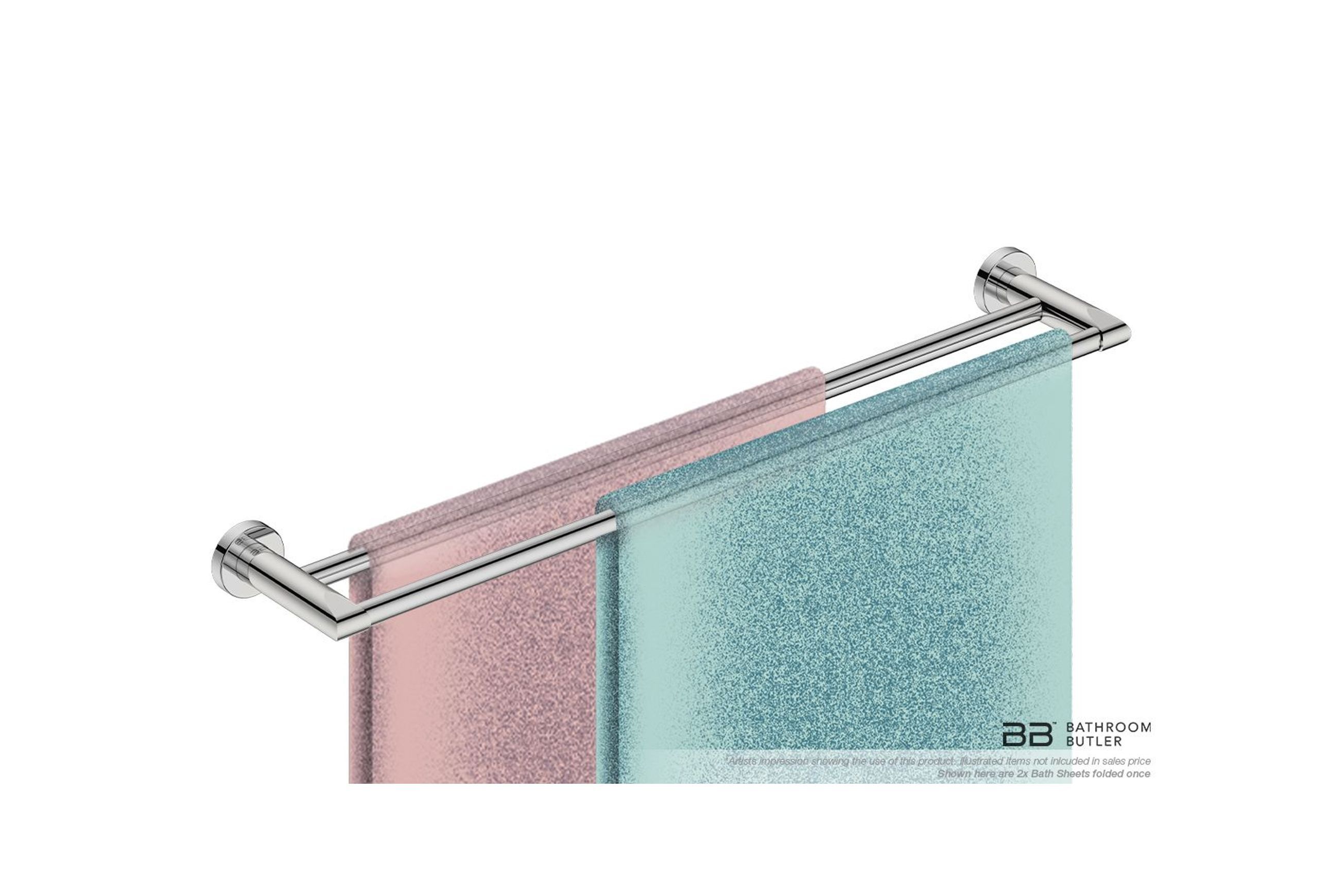 Double Towel Rail 650mm - 8200 Series Number 8282