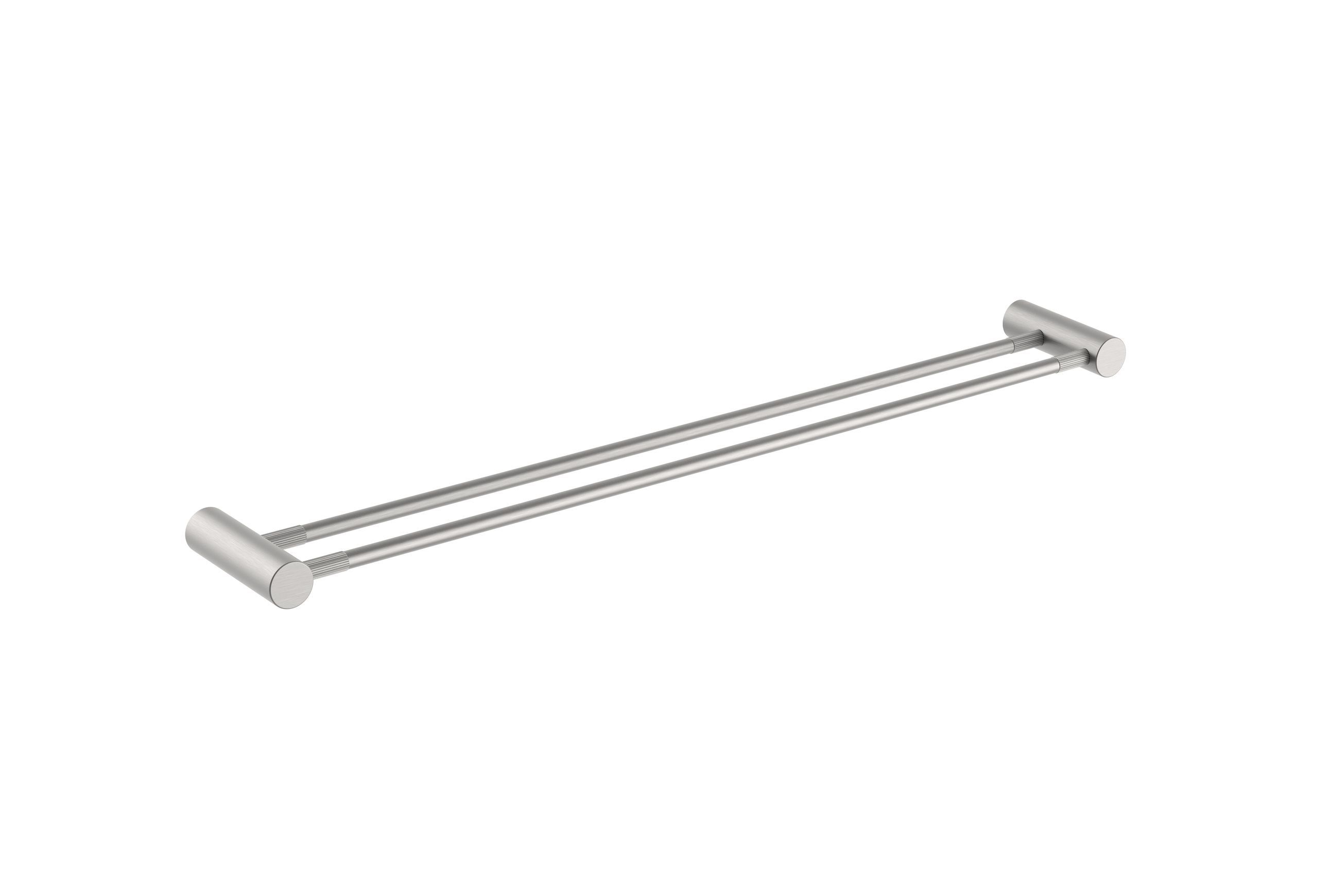 Caddence Double Towel Rail 800mm Brushed Nickel