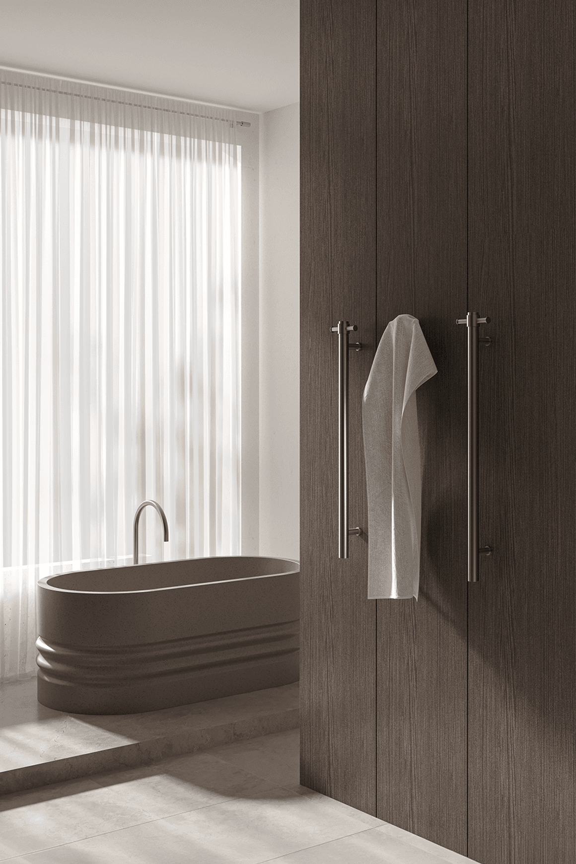 Calora Heated Vertical Towel Rail 1 Bar
