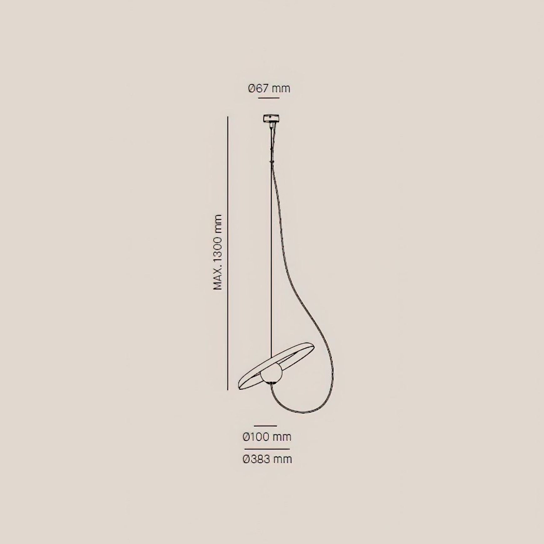 Wire 38cm Pendant Light