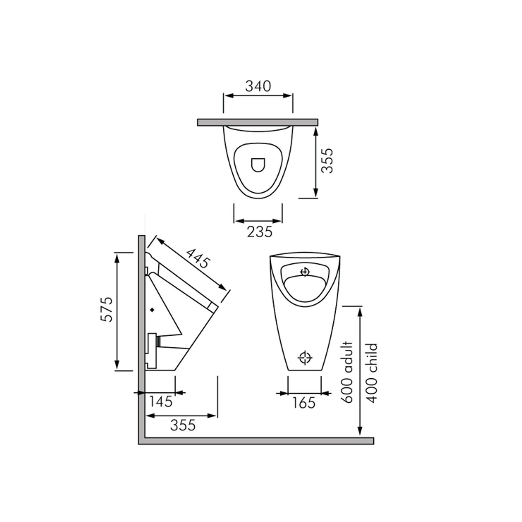 RAK Venice Wall Hung Urinal