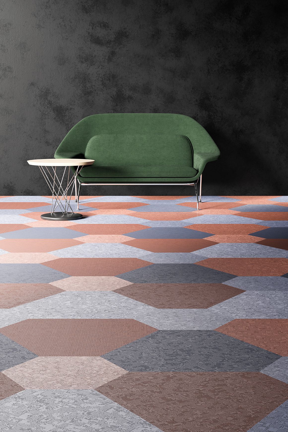 Versatile shaped woven eco-vinyl tiles by ntgrate®