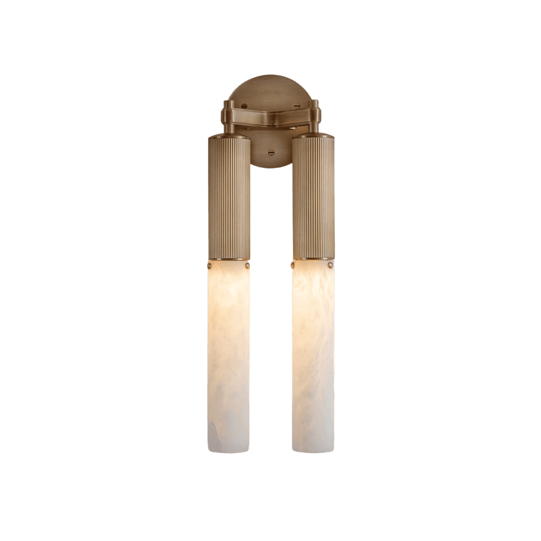 Flume Alabaster Double Wall Light