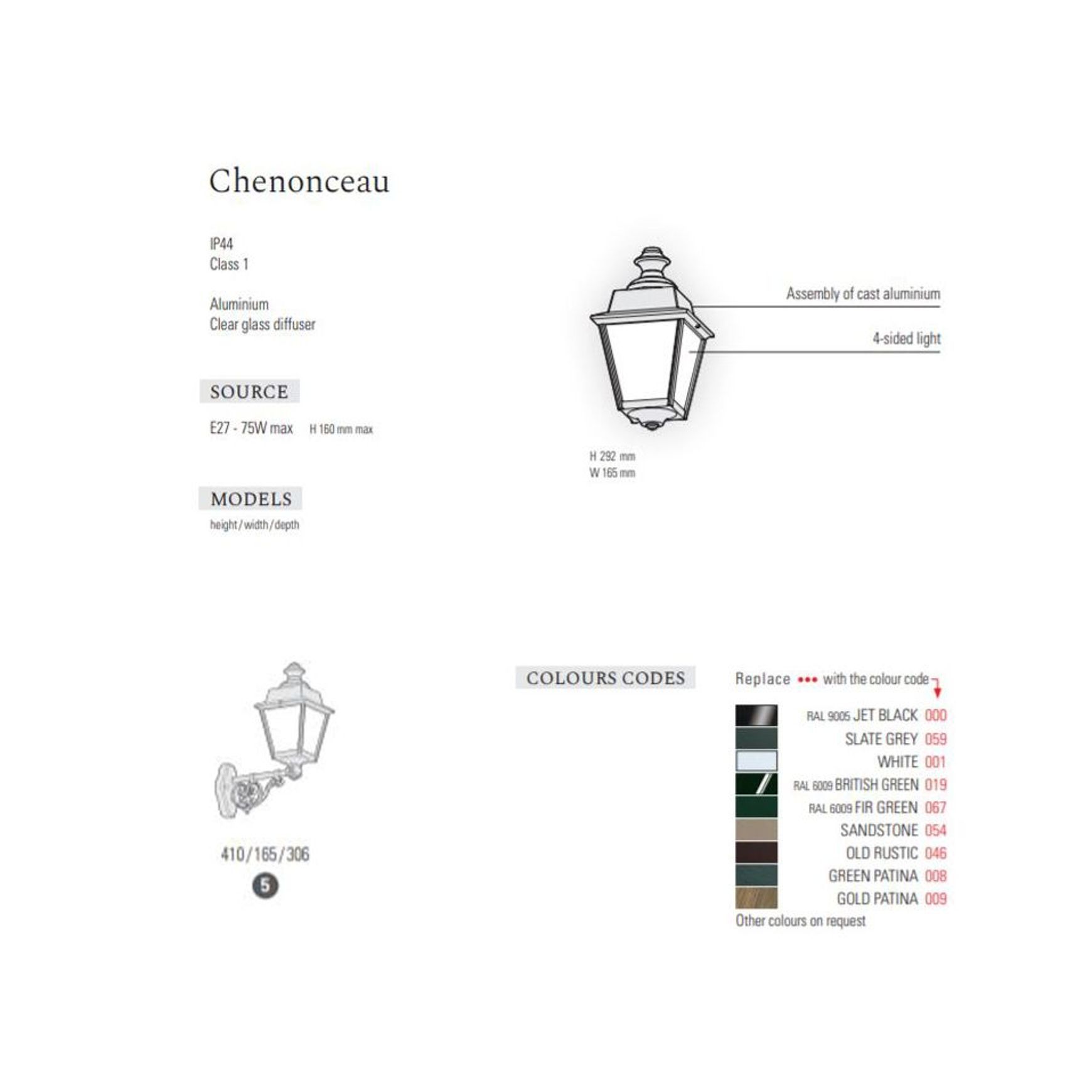 Chenonceau Model 5 | Wall Light