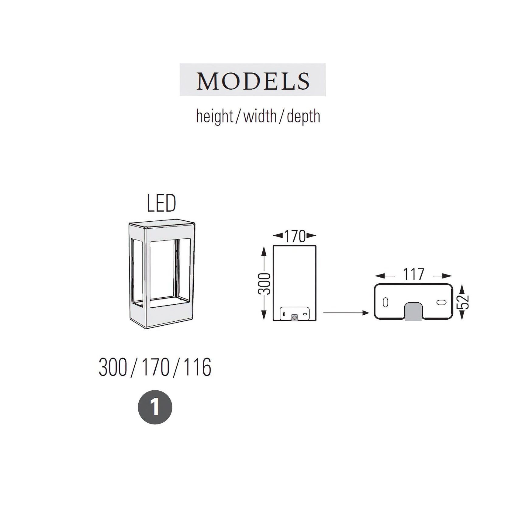 Tetra Model 1 Wall Light Led