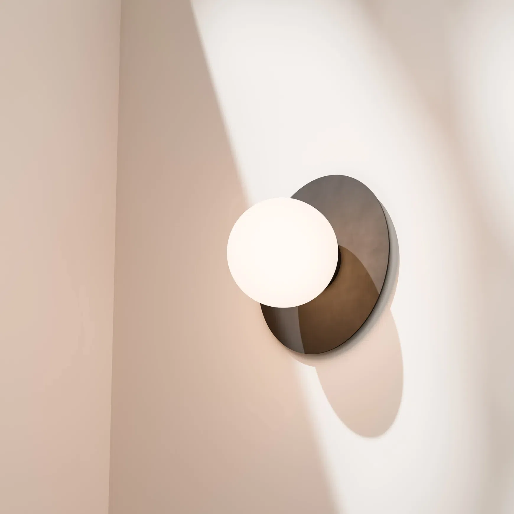 Crest Orb Glass Wall Light