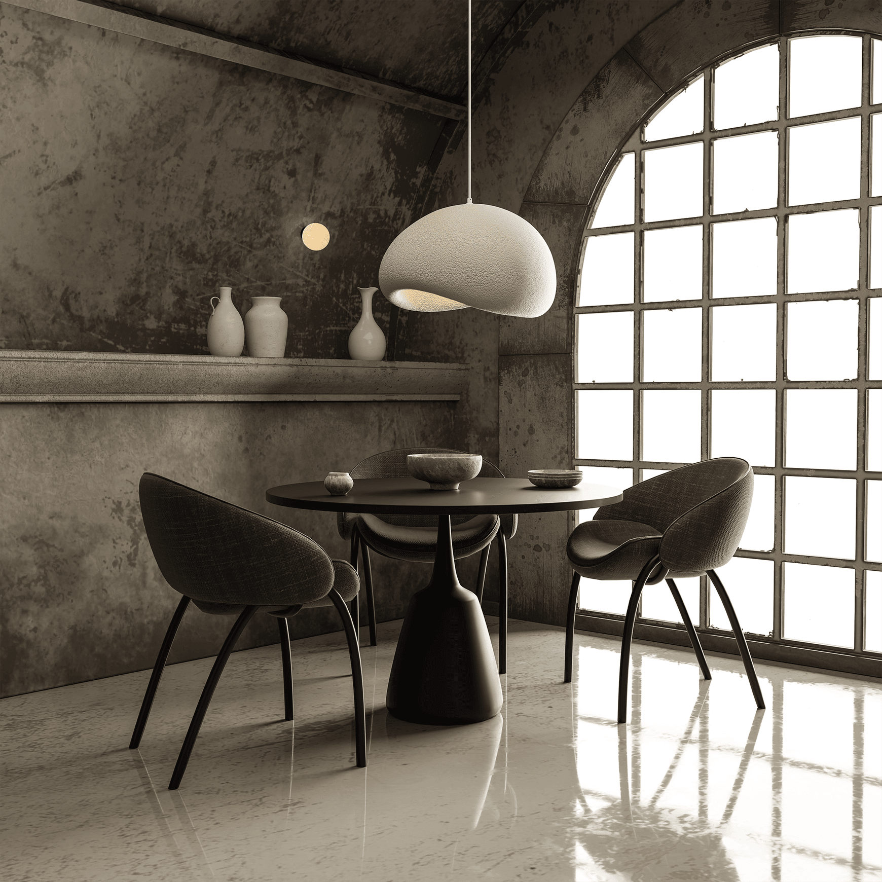 Crest Orb Glass Wall Light