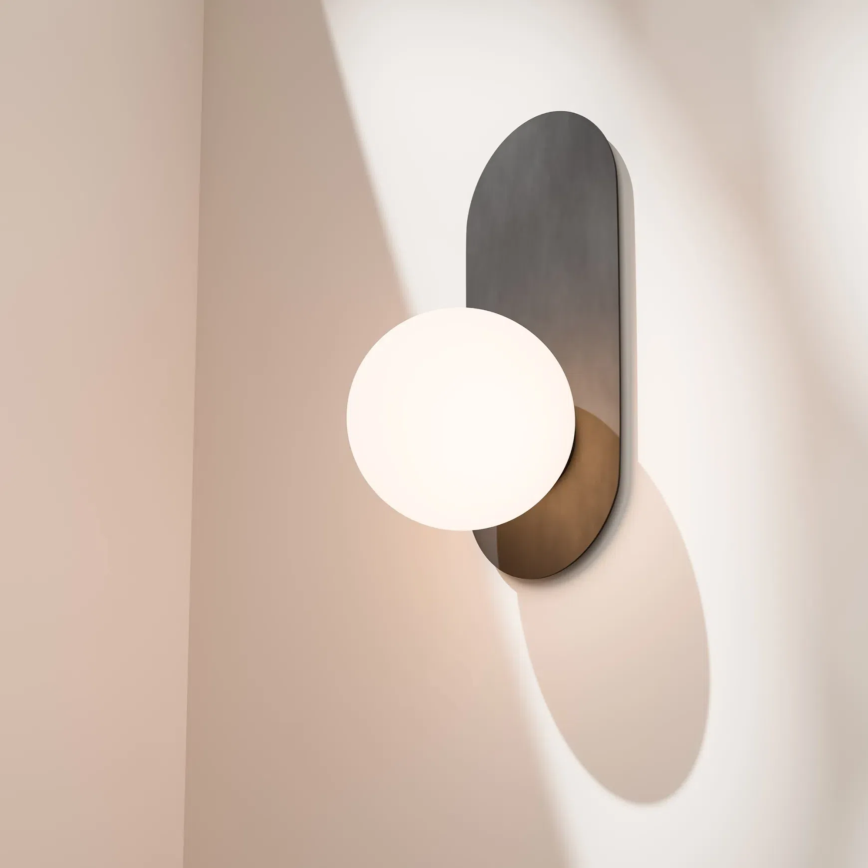 Crest Orb Glass Wall Light