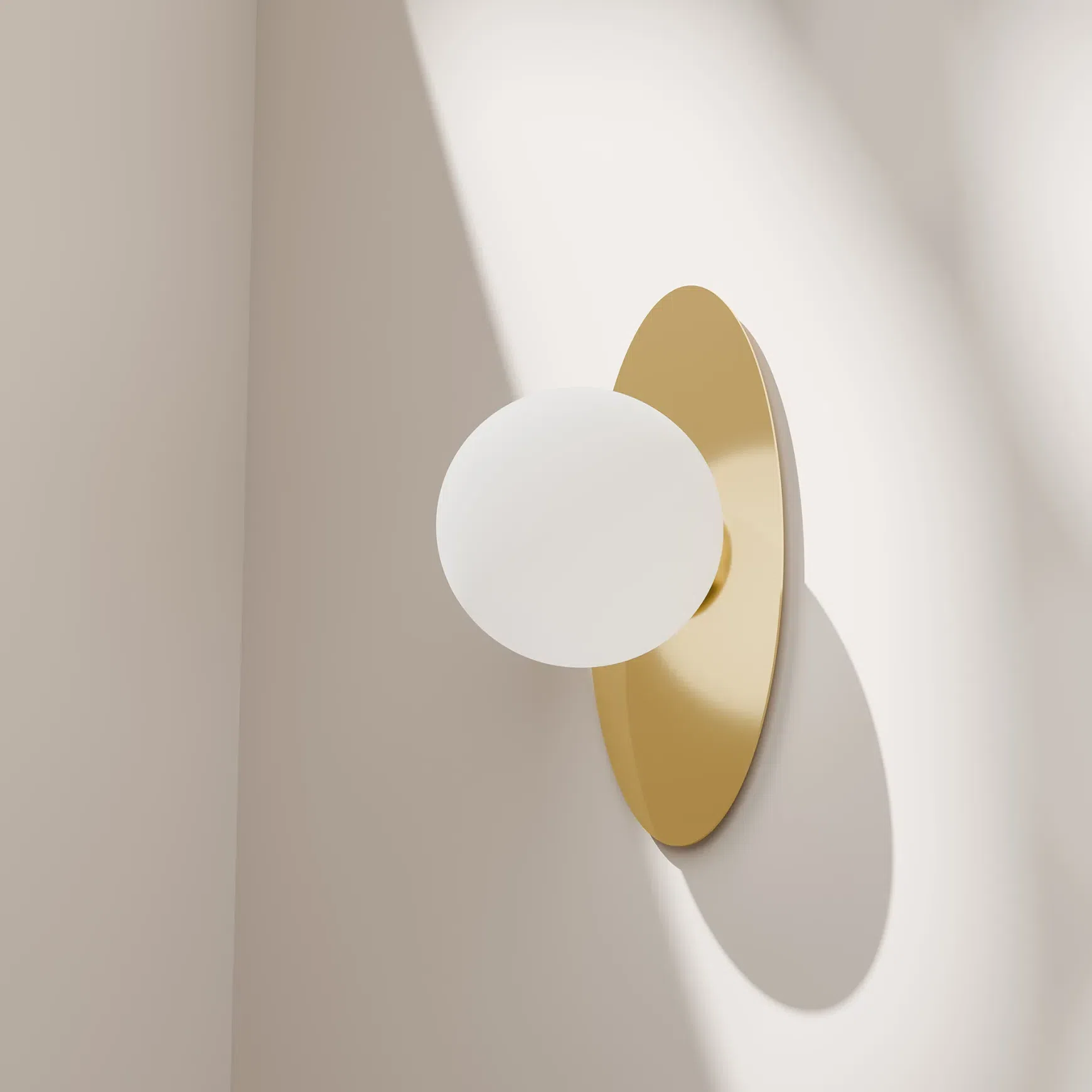Crest Orb Glass Wall Light