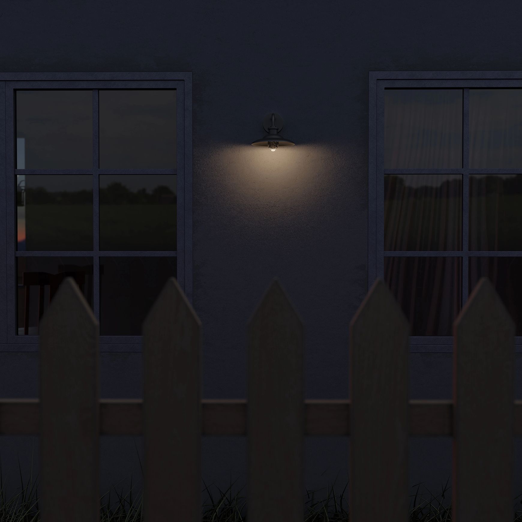 Cuscus Steel and Glass Exterior Wall Light