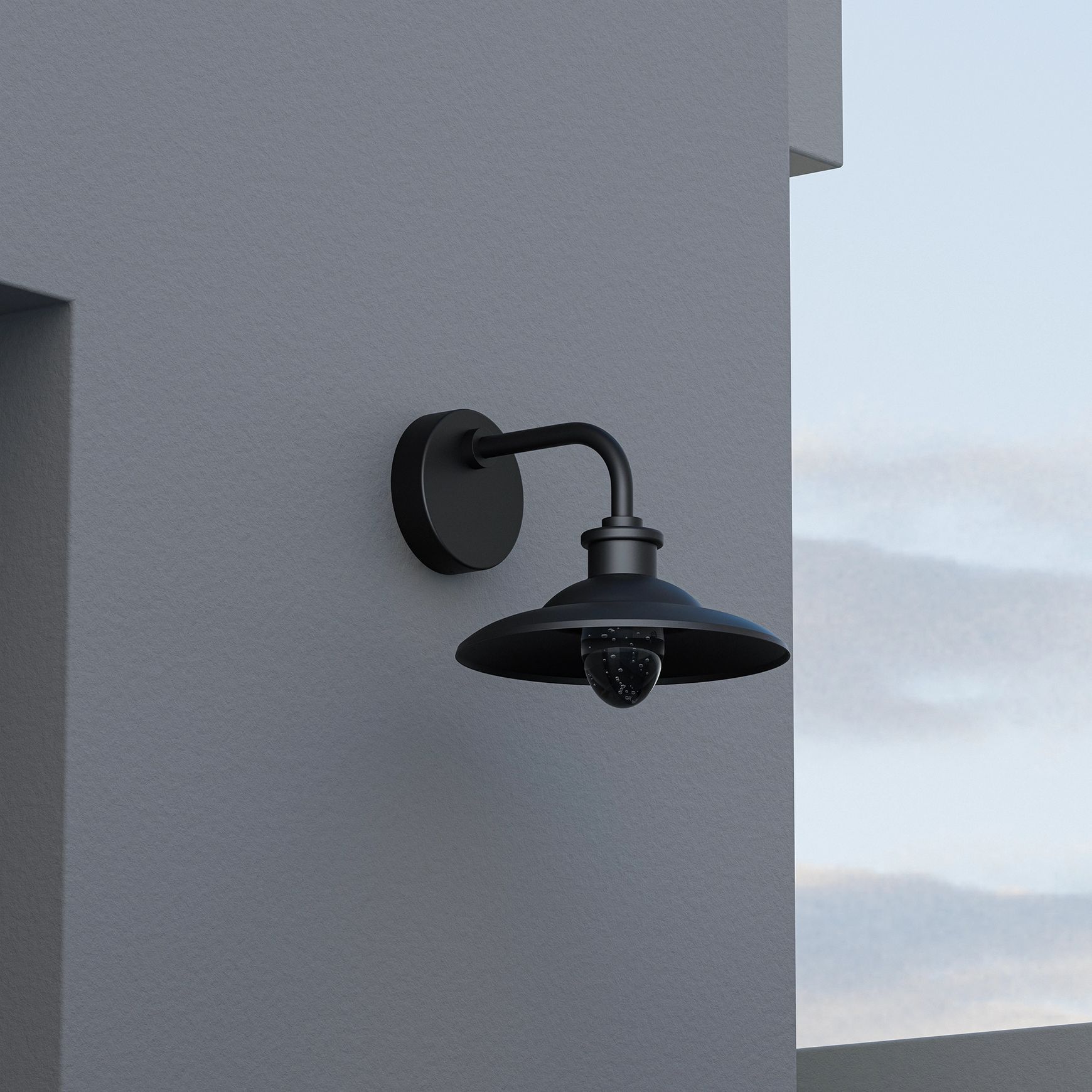 Cuscus Steel and Glass Exterior Wall Light