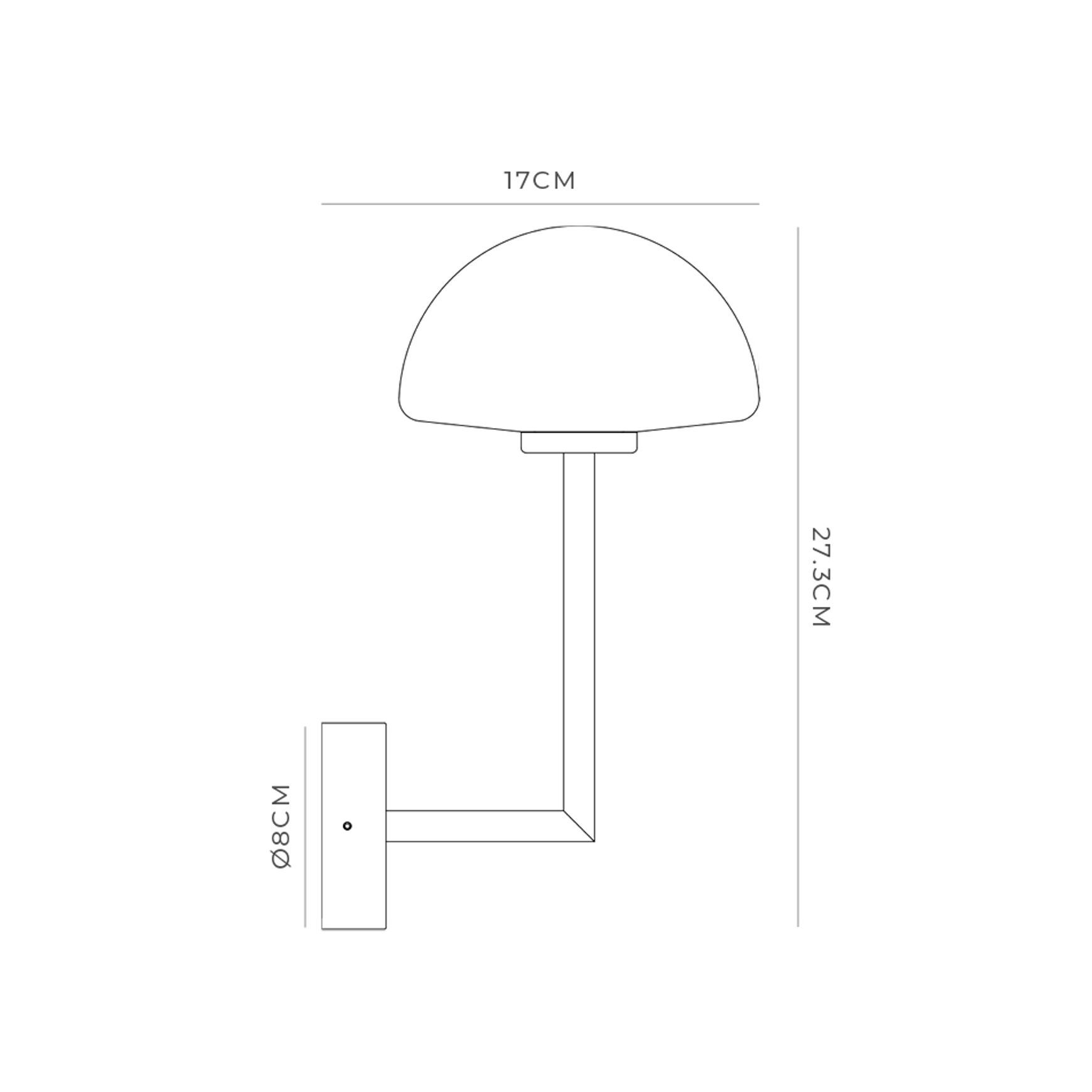 Dome Long Arm Wall Light
