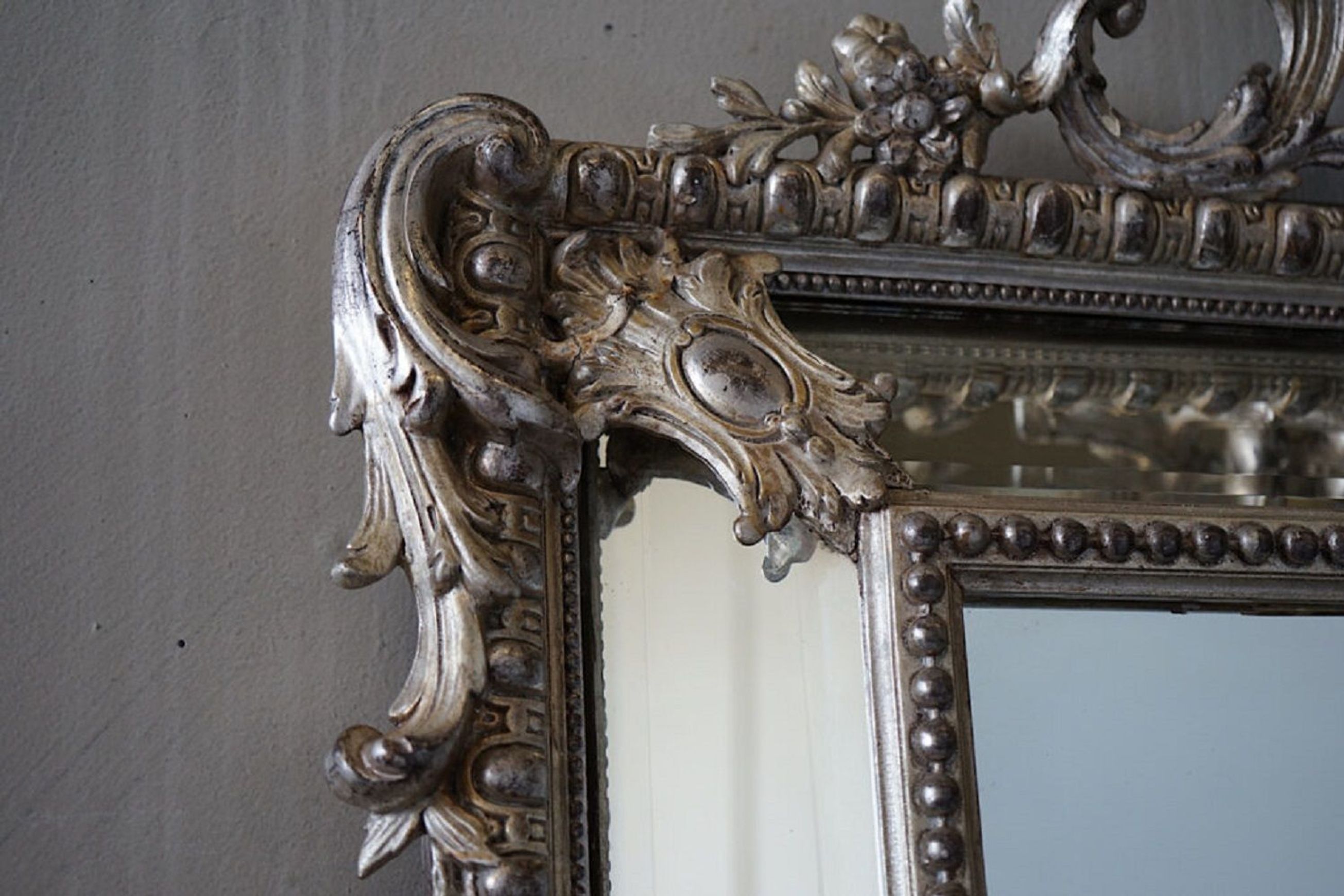 Antique French Régence Silver Mirror
