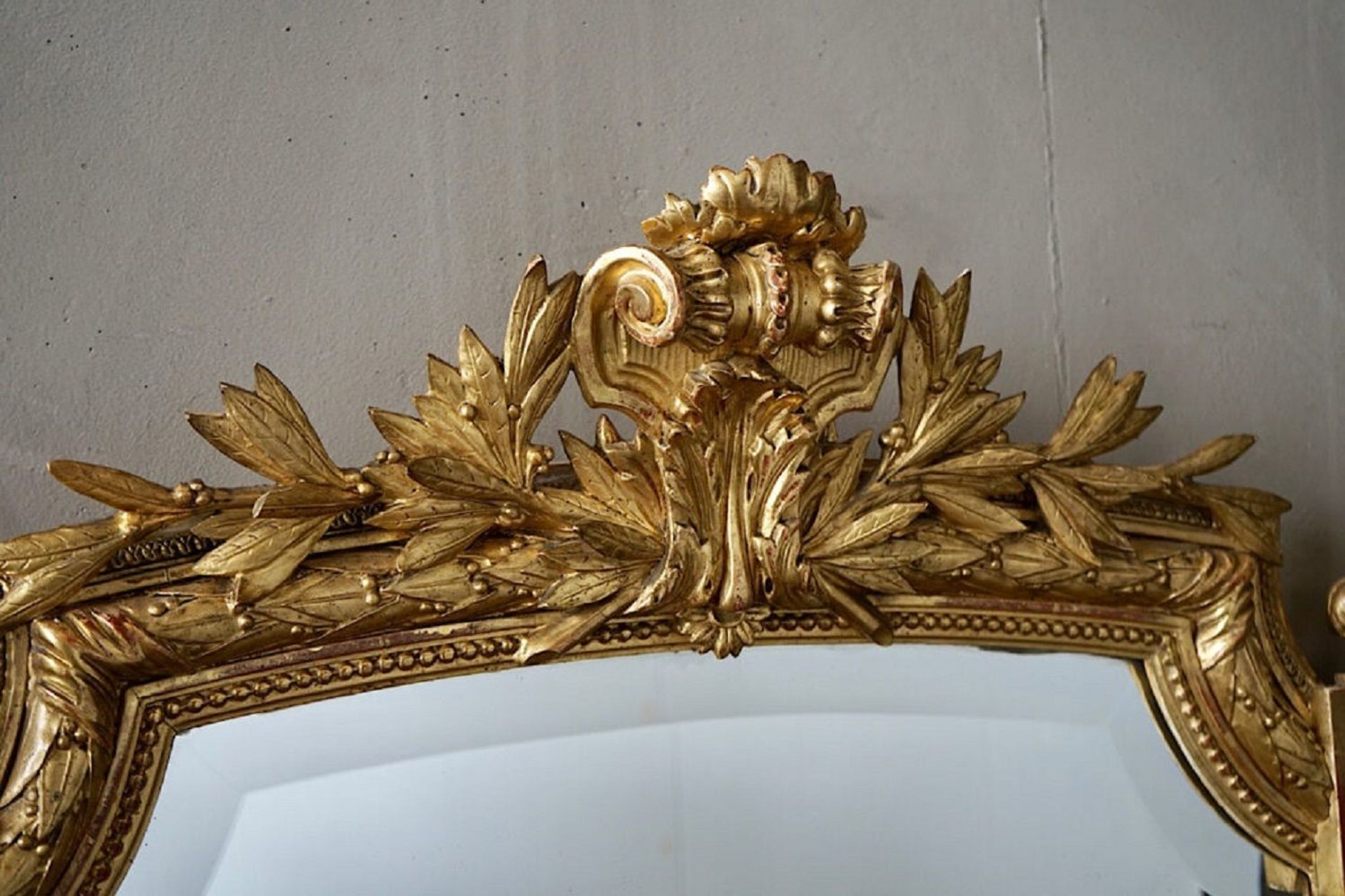 French Antique Louis XVI Gilded Mirror
