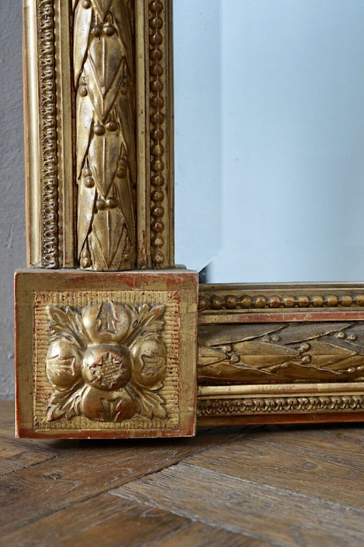 French Antique Louis XVI Gilded Mirror