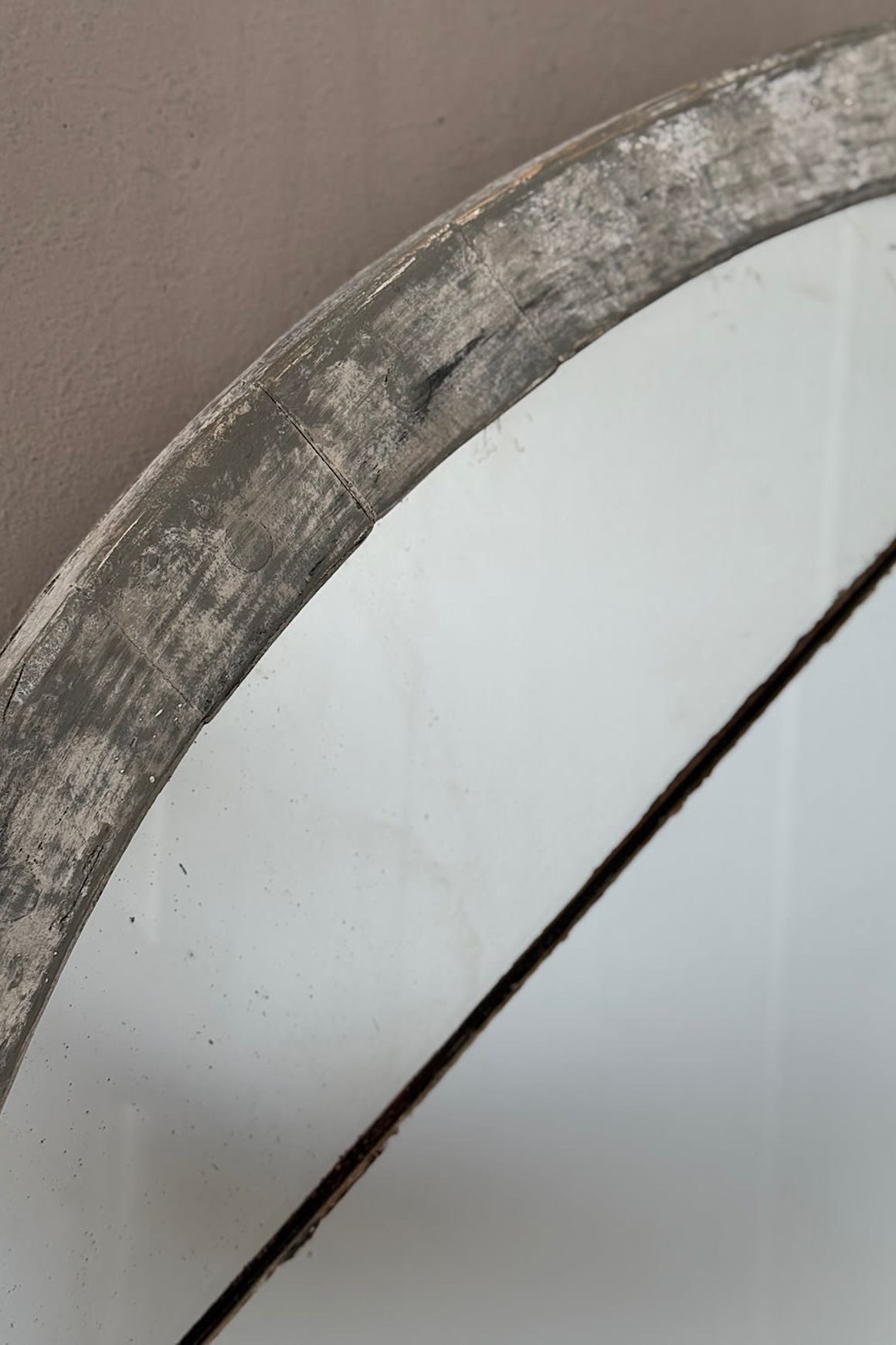Round Painted French Mirror
